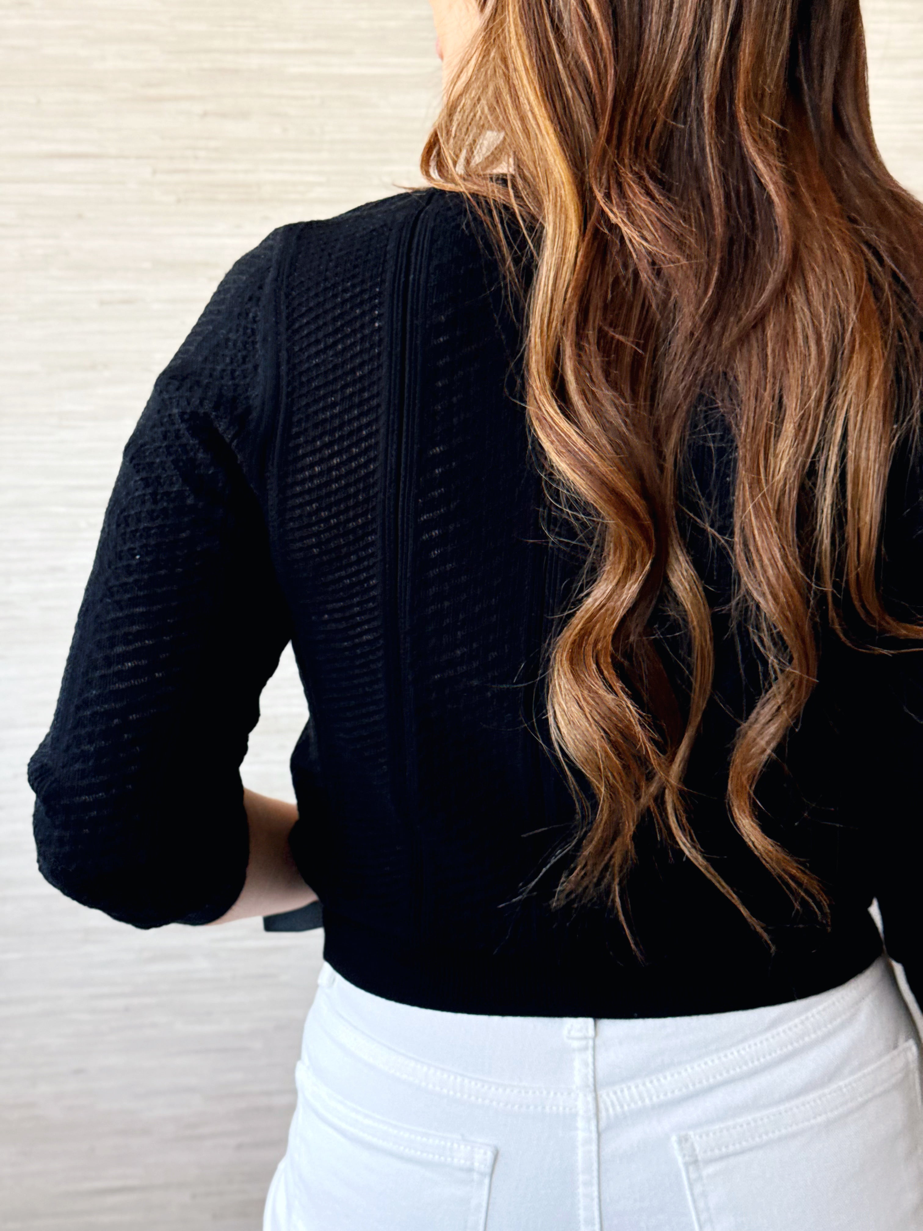 Reagan Cardigan - BLACK - willows clothing Cardigan