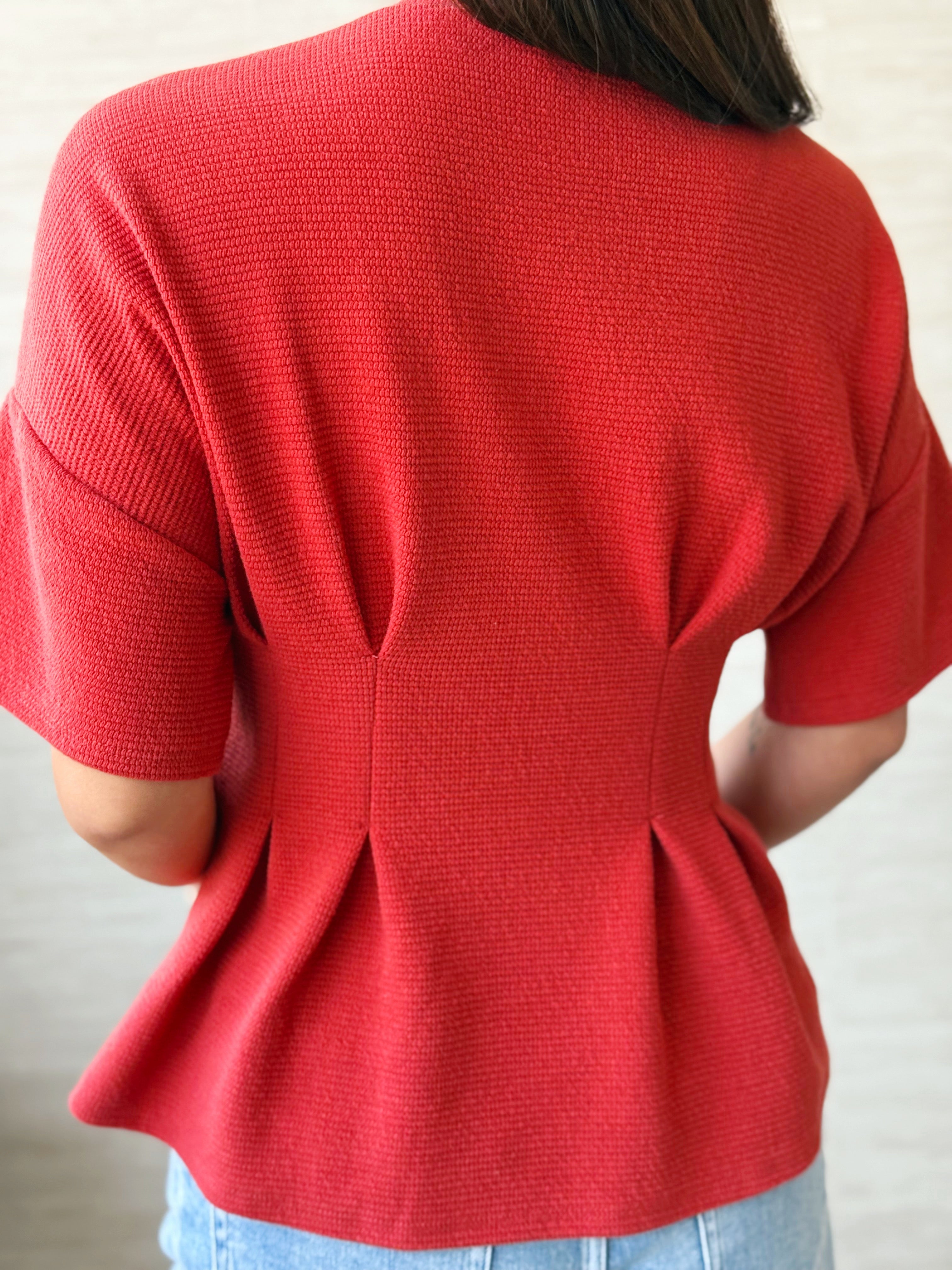 Renata Top - LIGHT RUST - willows clothing S/S SHIRT