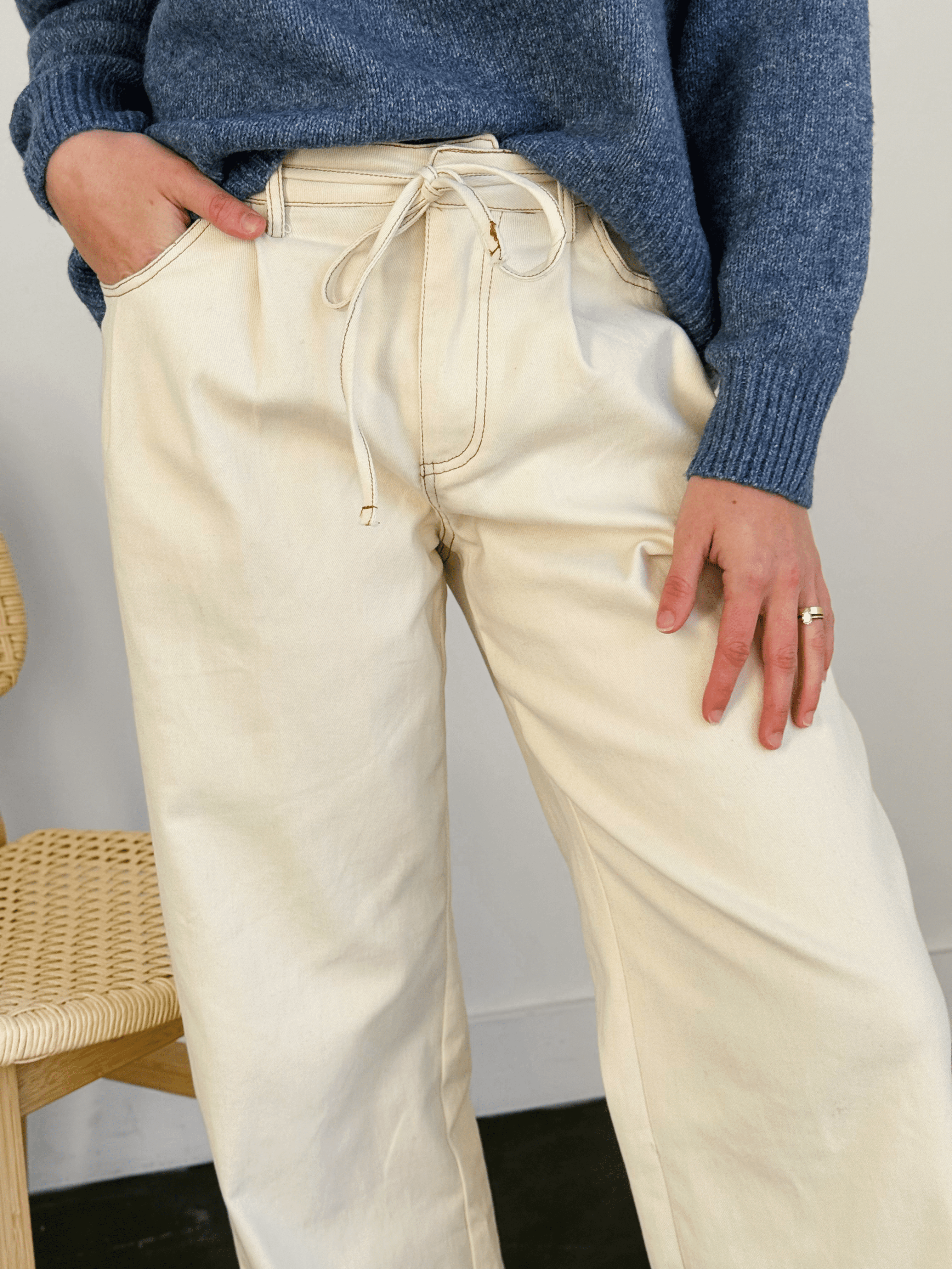 Rey Pants - CREAM - willows clothing PANTS