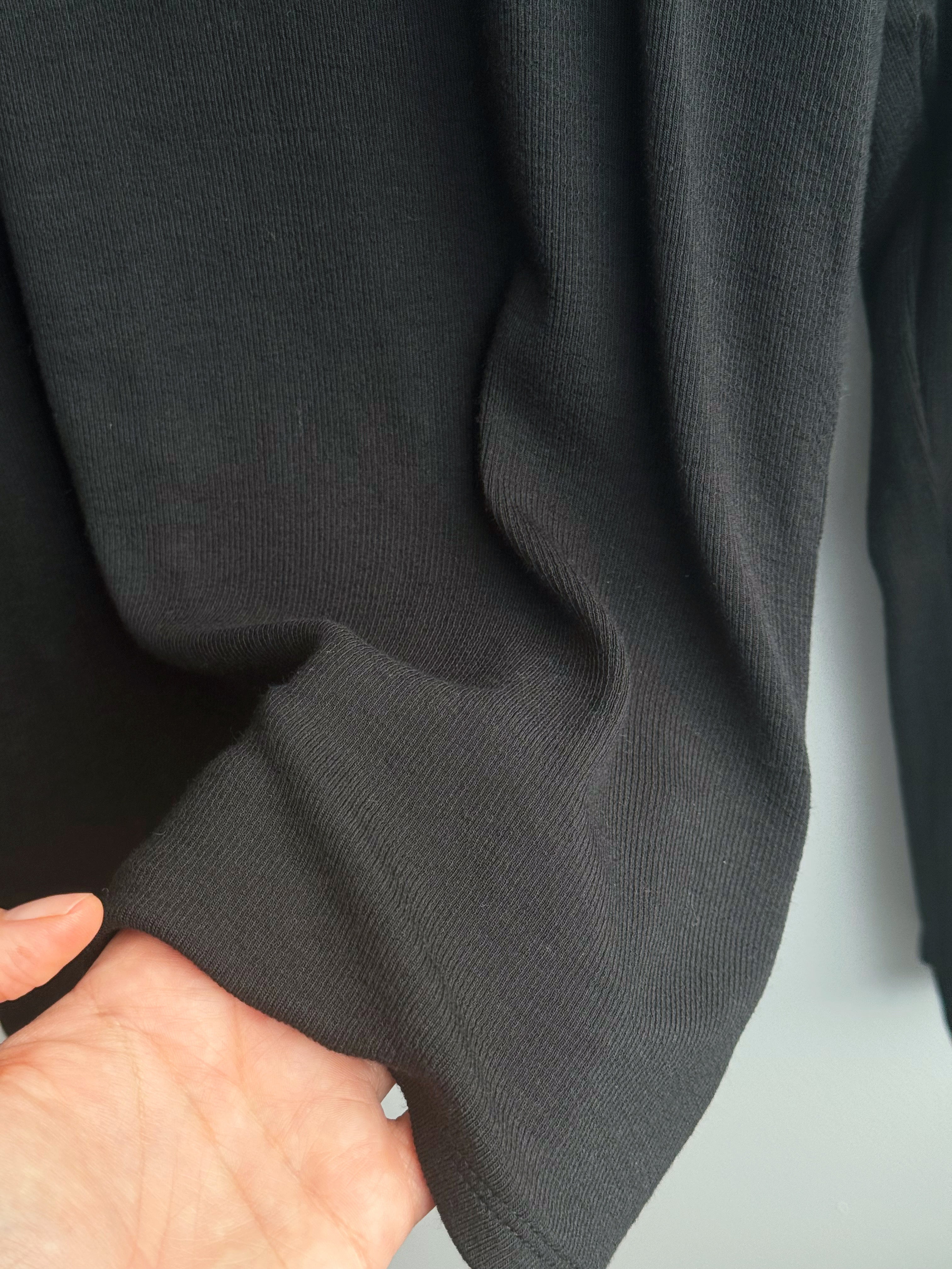 Ribbed Long Sleeve Top - BLACK - willows clothing L/S SHIRT