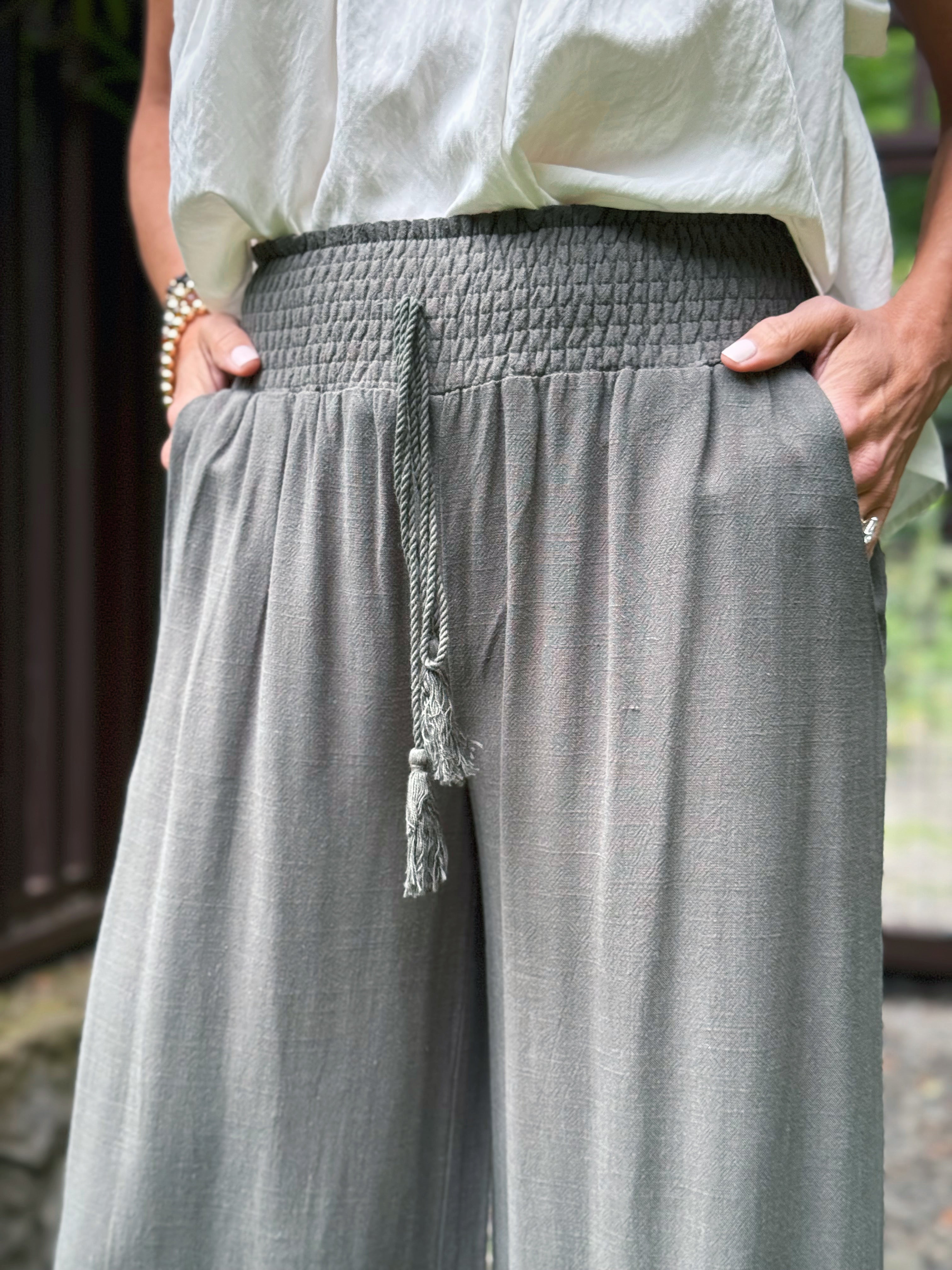 Rita Pants - DEEP MOSSY - willows clothing PANTS