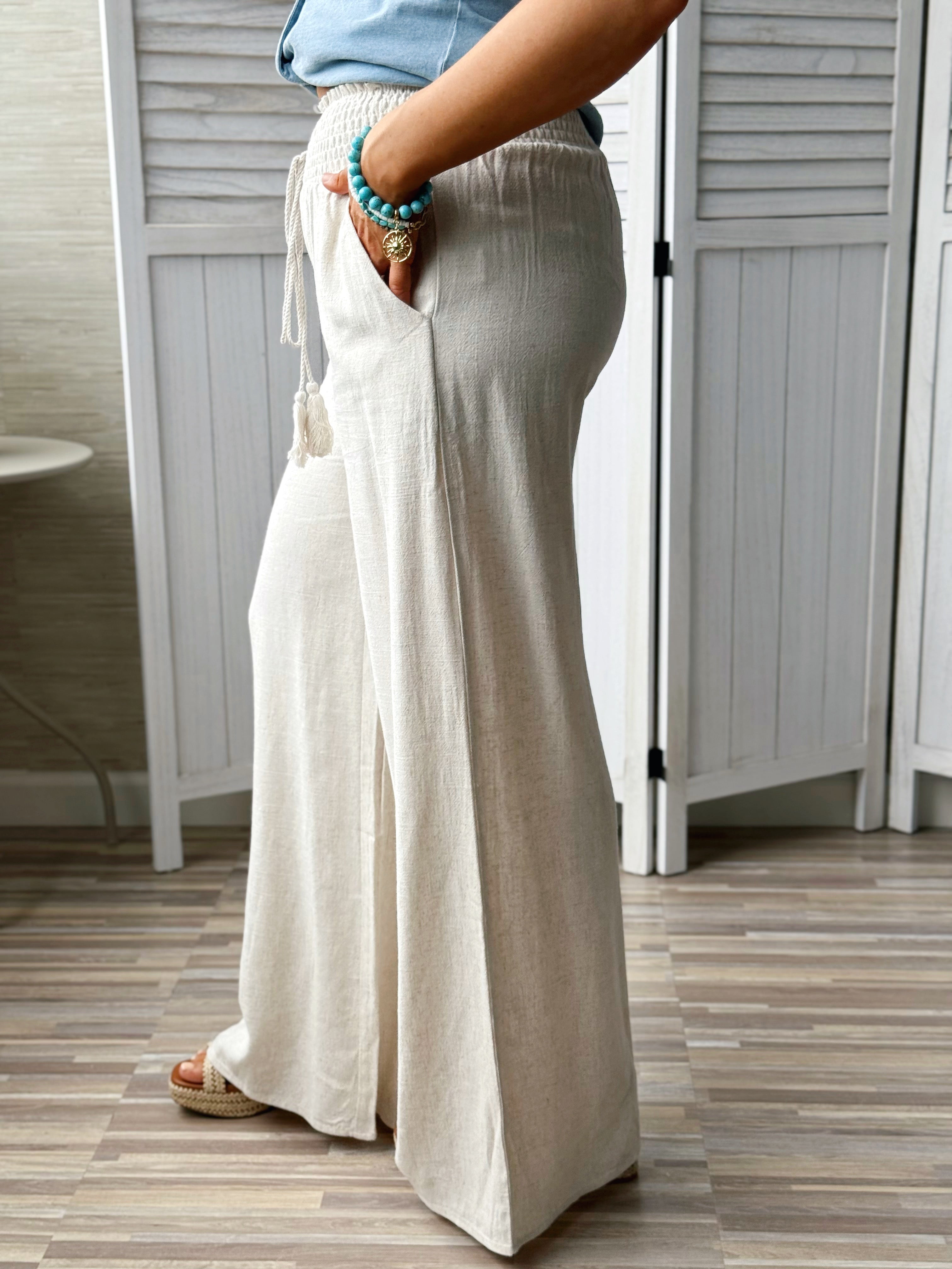Rita Pants - OATMEAL - willows clothing PANTS