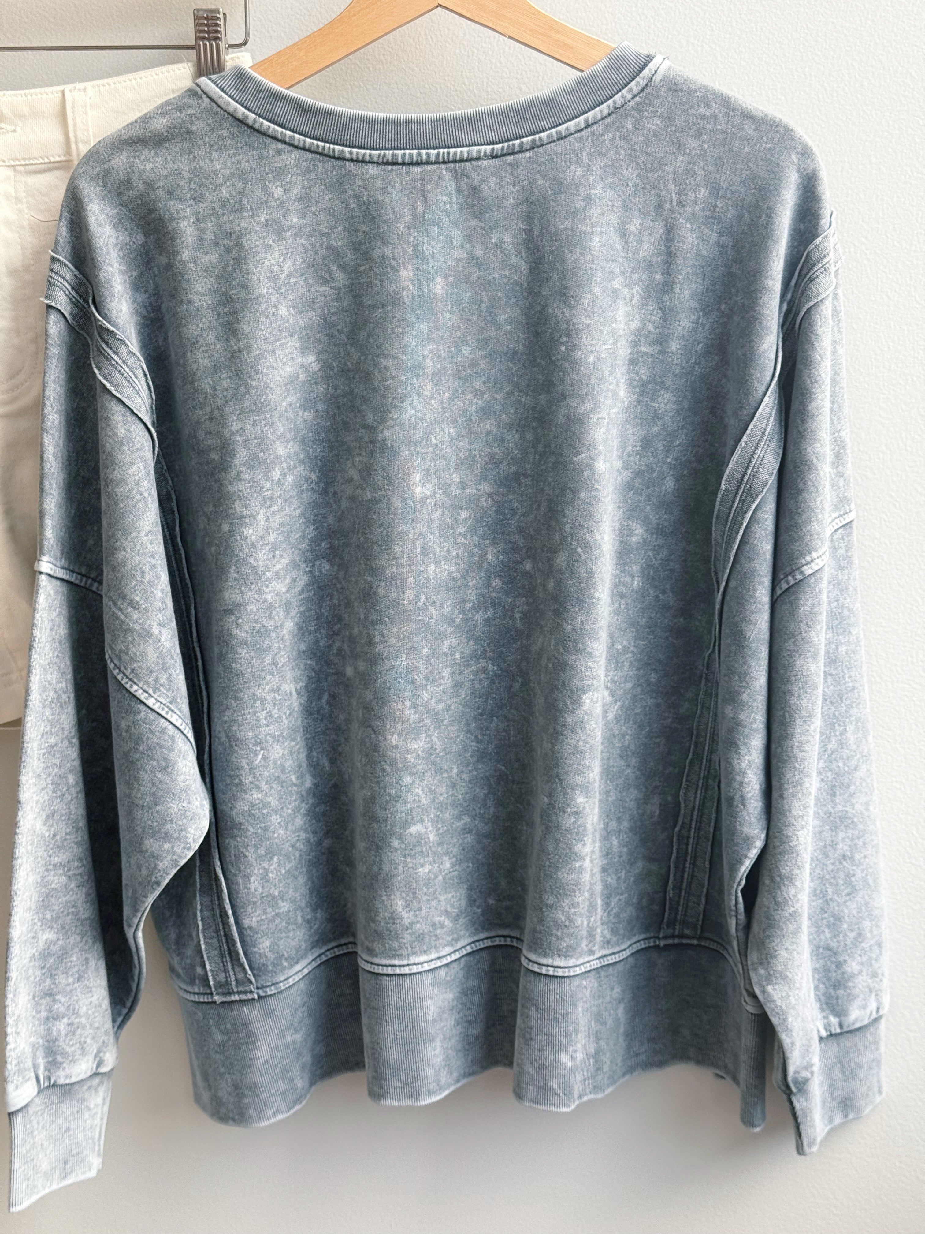 Roadside Top - INDIGO BLUE - willows clothing L/S SHIRT