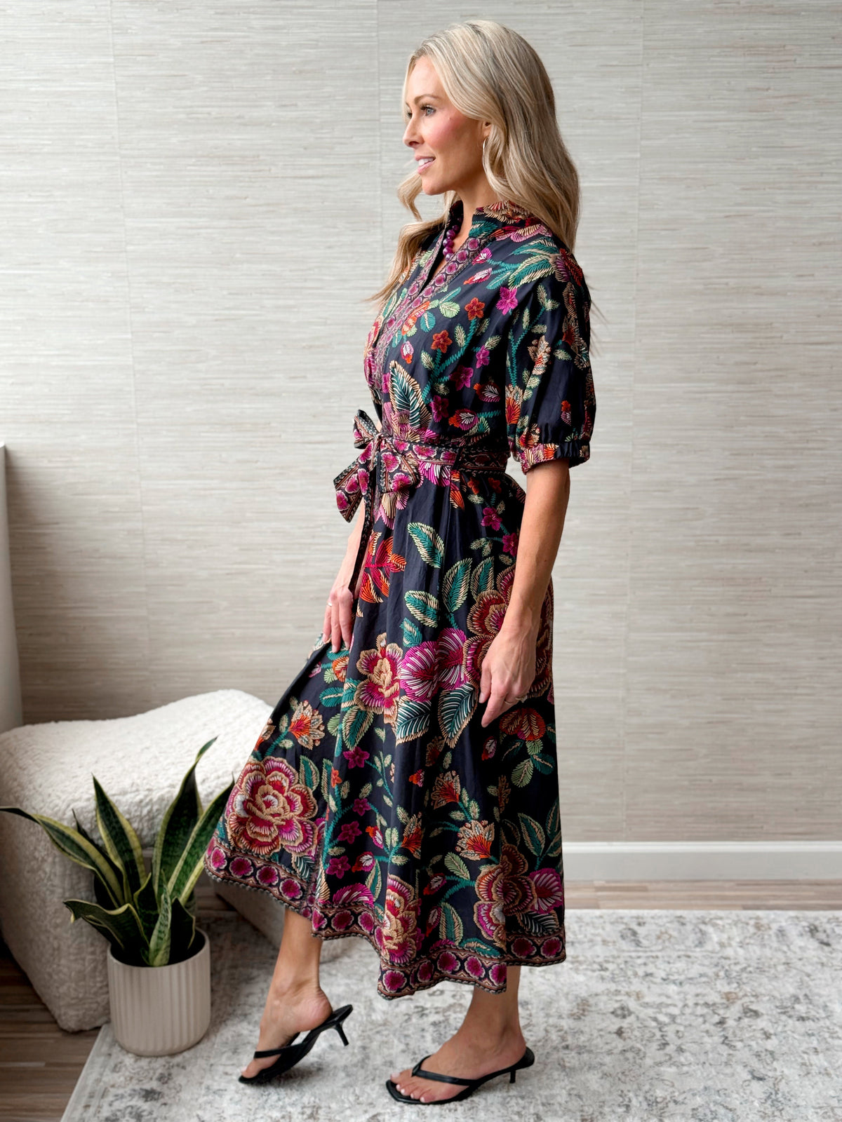 Romanticize Fall Dress - BLACK - willows clothing Long Dress