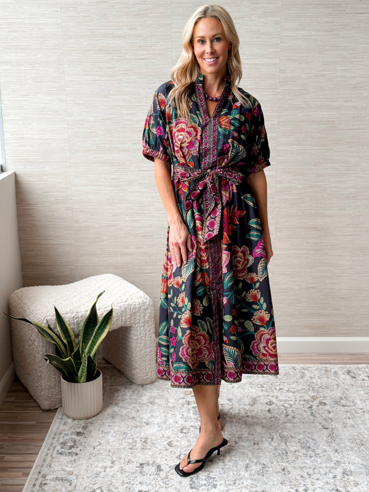Romanticize Fall Dress - BLACK - willows clothing Long Dress