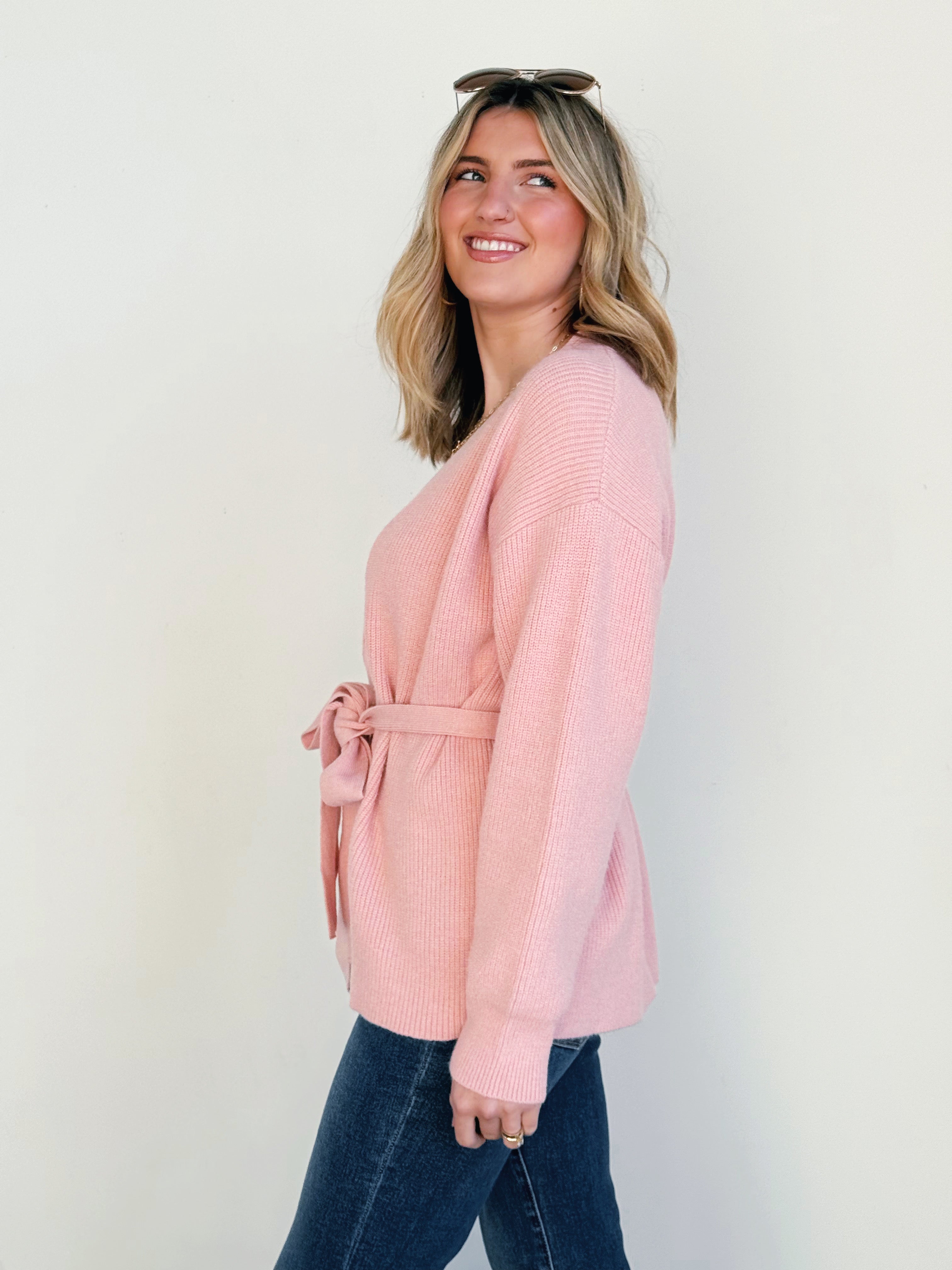 Ruth Cardigan - BABY PINK - willows clothing Cardigan