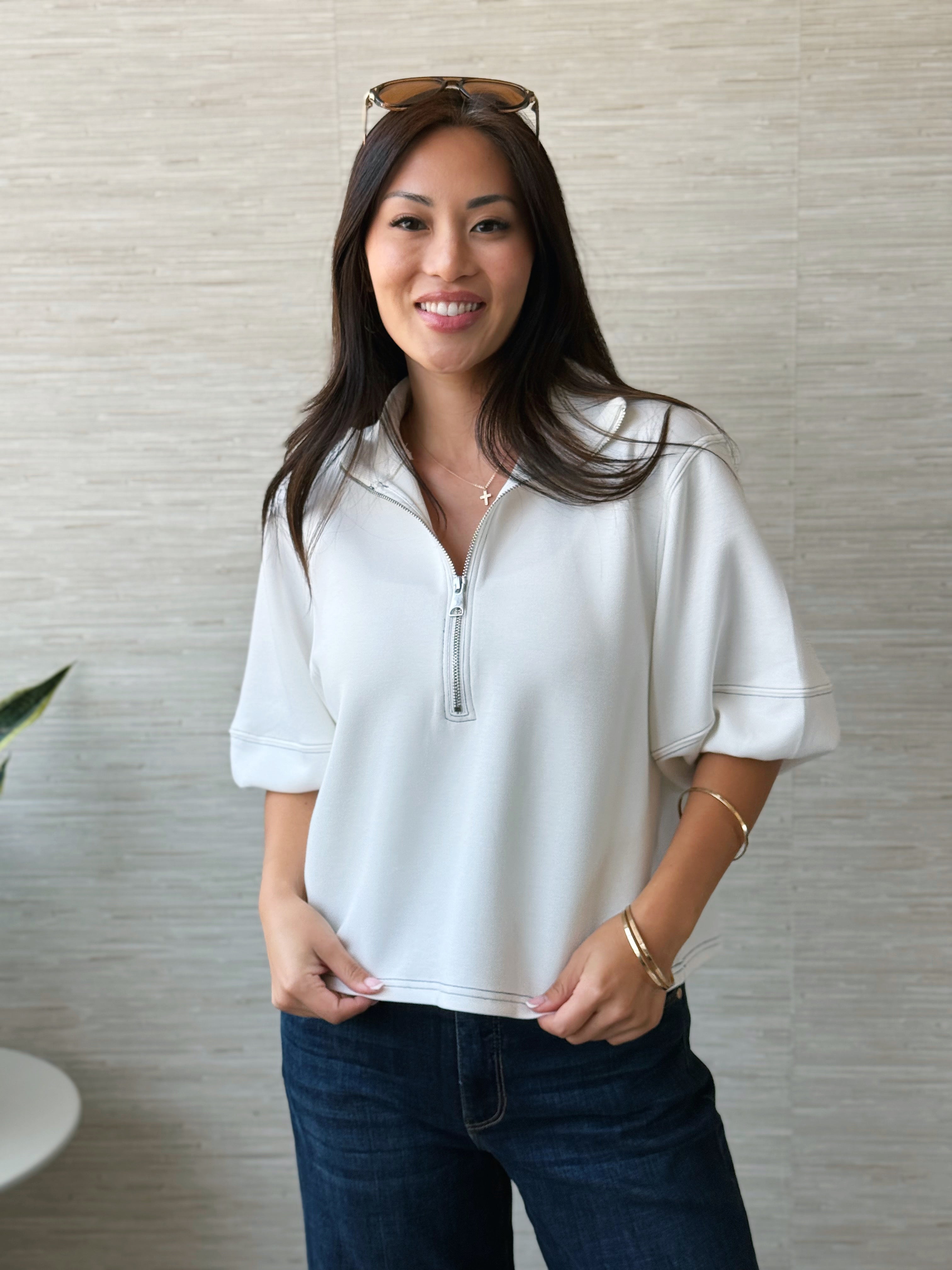 Ryland Top - OFF WHITE - willows clothing S/S SHIRT