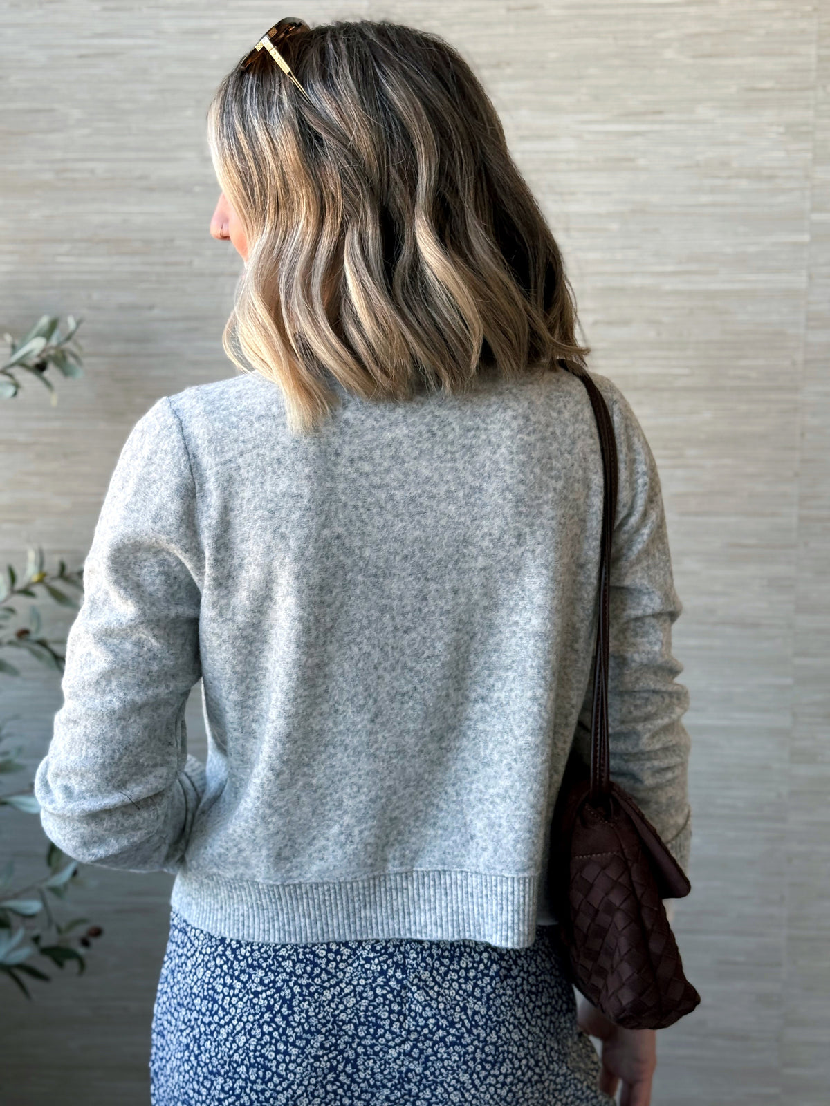 Rylann Cardigan - HEATHER GREY - willows clothing Cardigan
