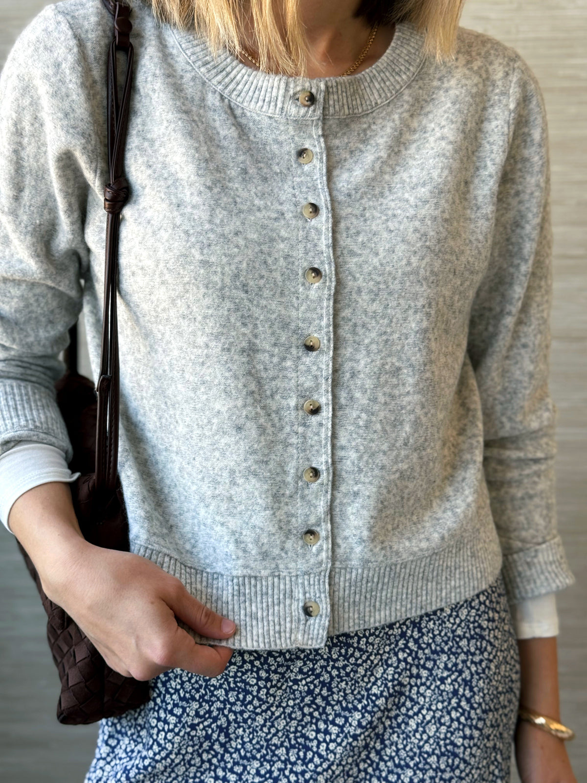 Rylann Cardigan - HEATHER GREY - willows clothing Cardigan