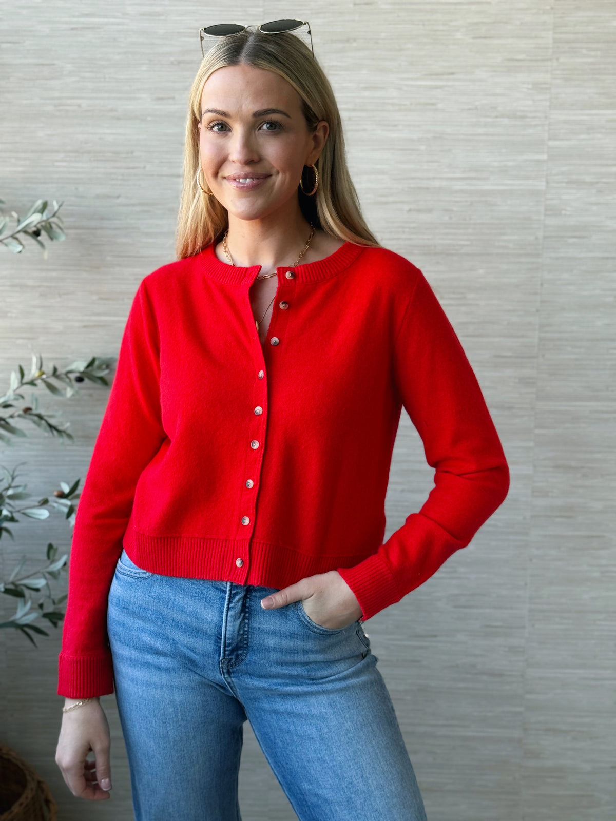 Rylann Cardigan - RED - willows clothing Cardigan