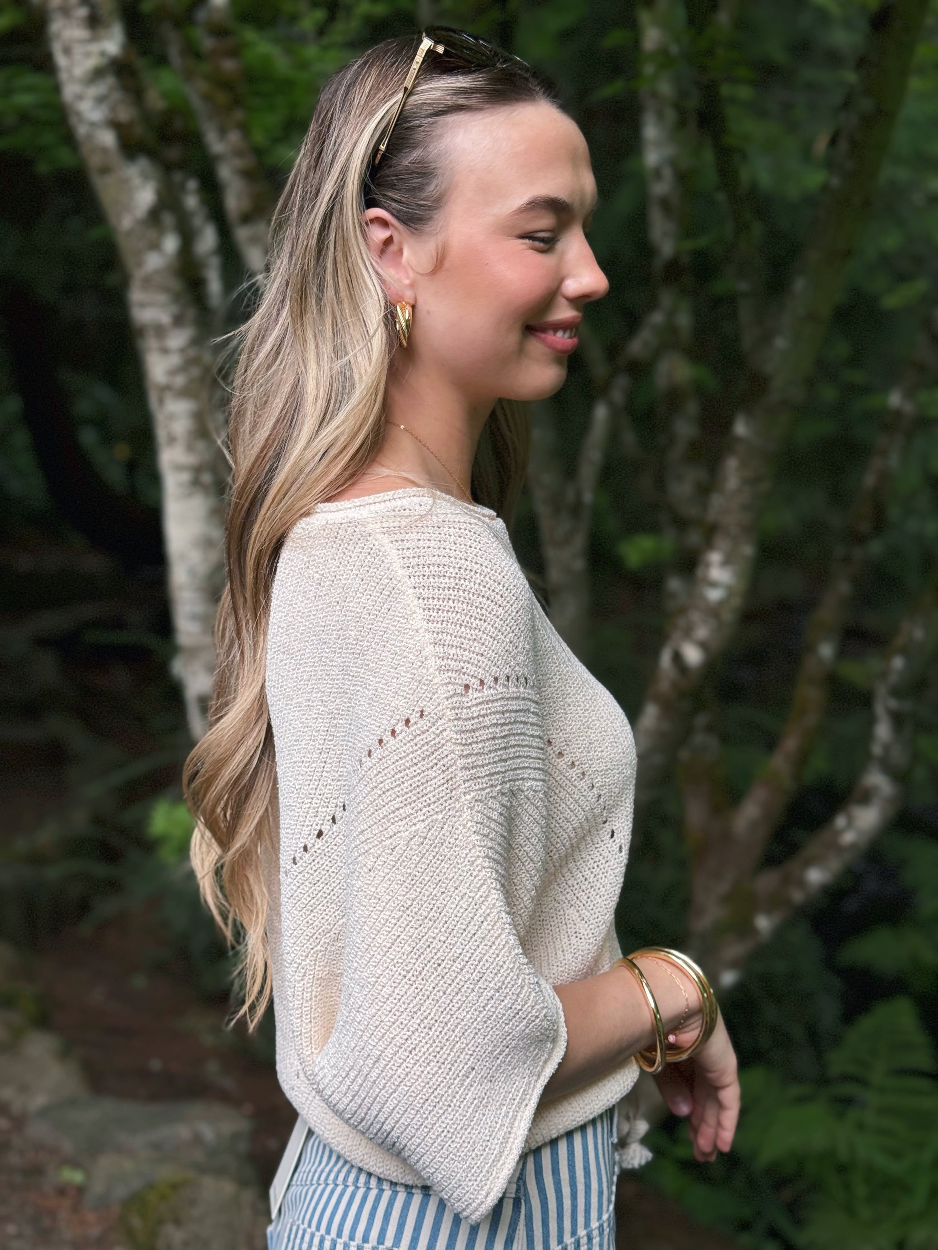 Sally Sweater - CREAM - willows clothing SWEATER