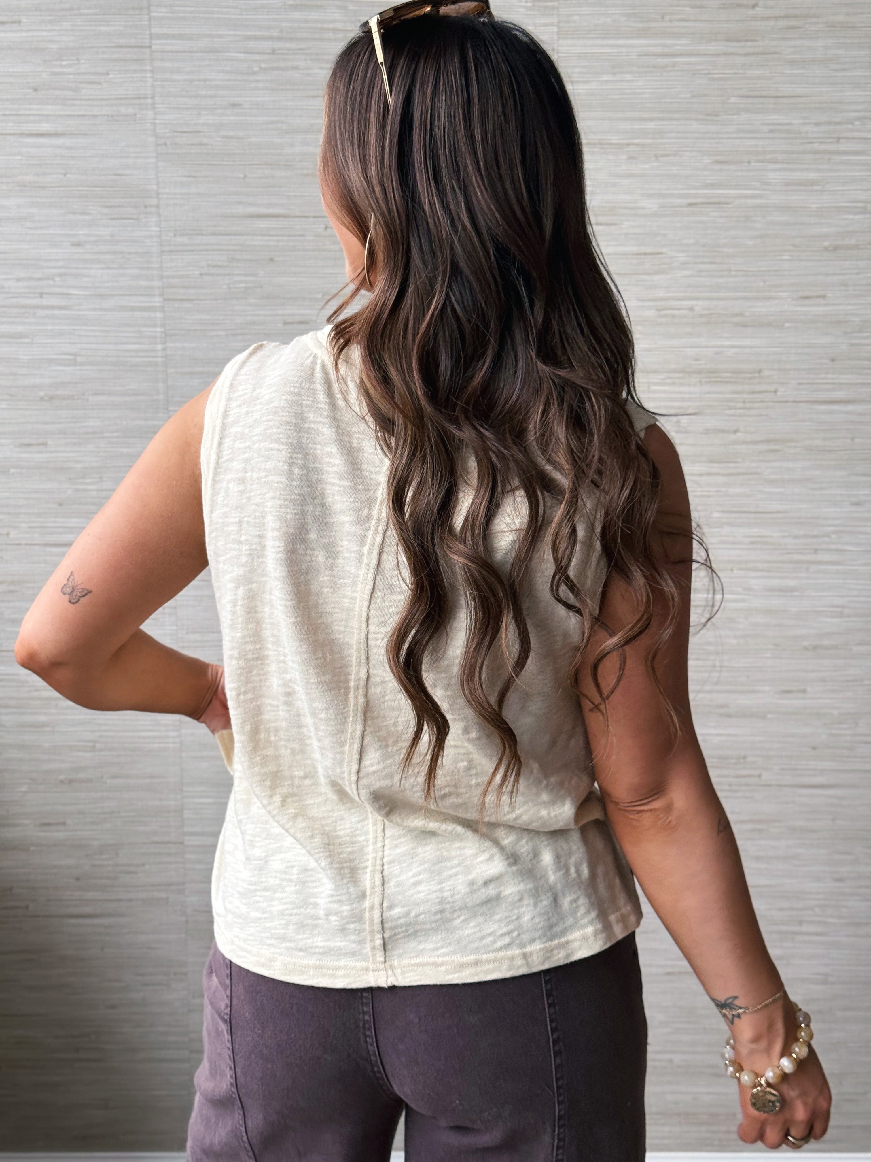 Sandy Tank - BUTTER YELLOW - willows clothing TANK