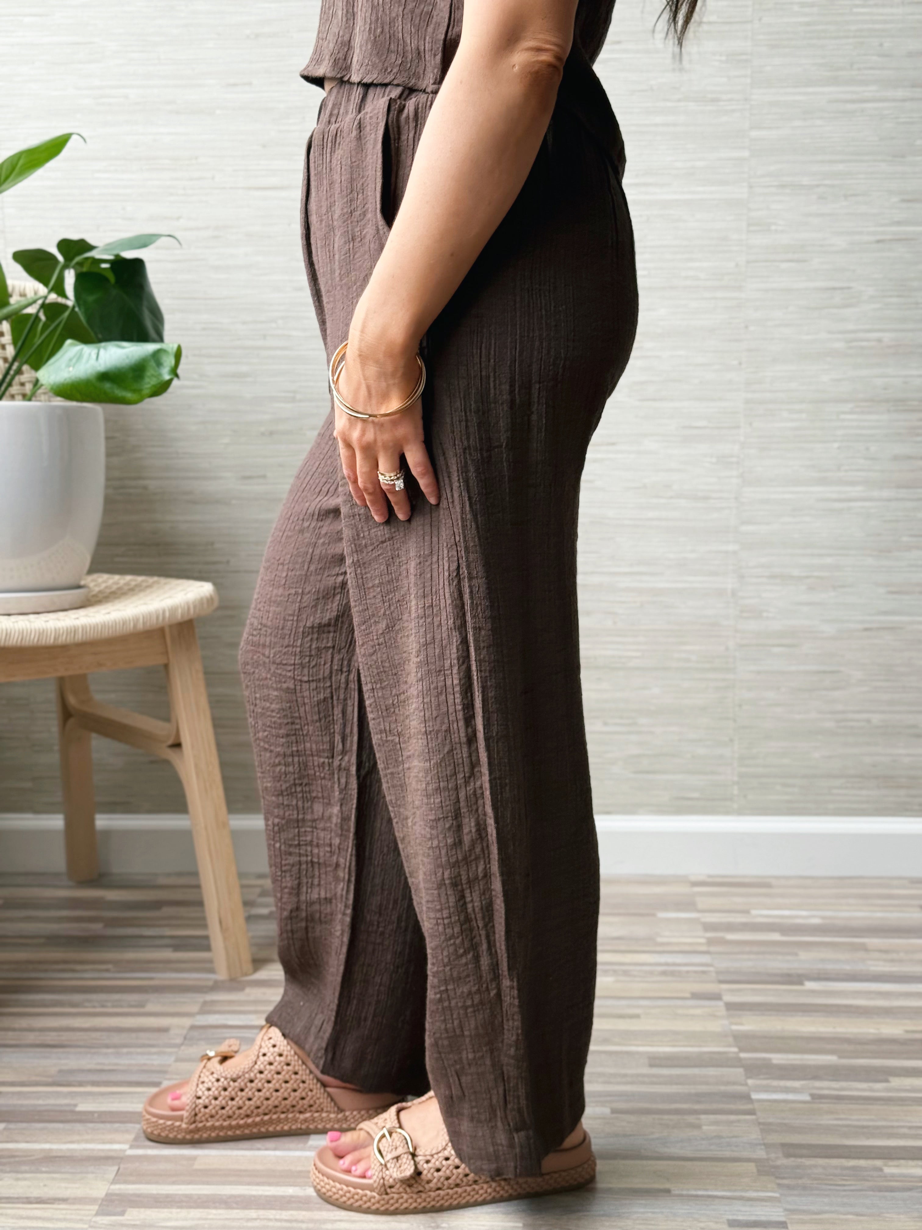 Santa Fe Pants - BROWN - willows clothing PANTS