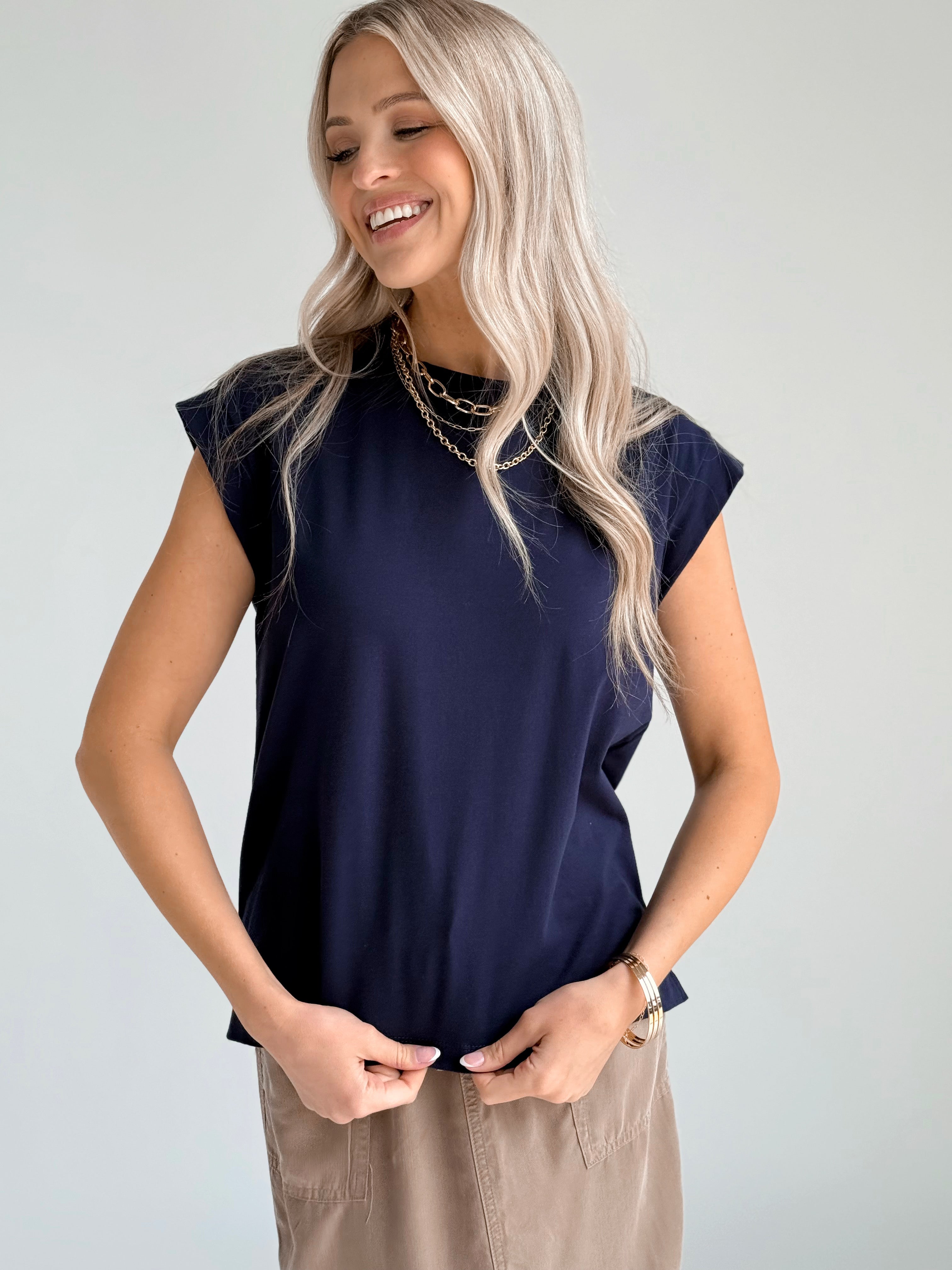 Scout Tee - NAVY - willows clothing S/S SHIRT