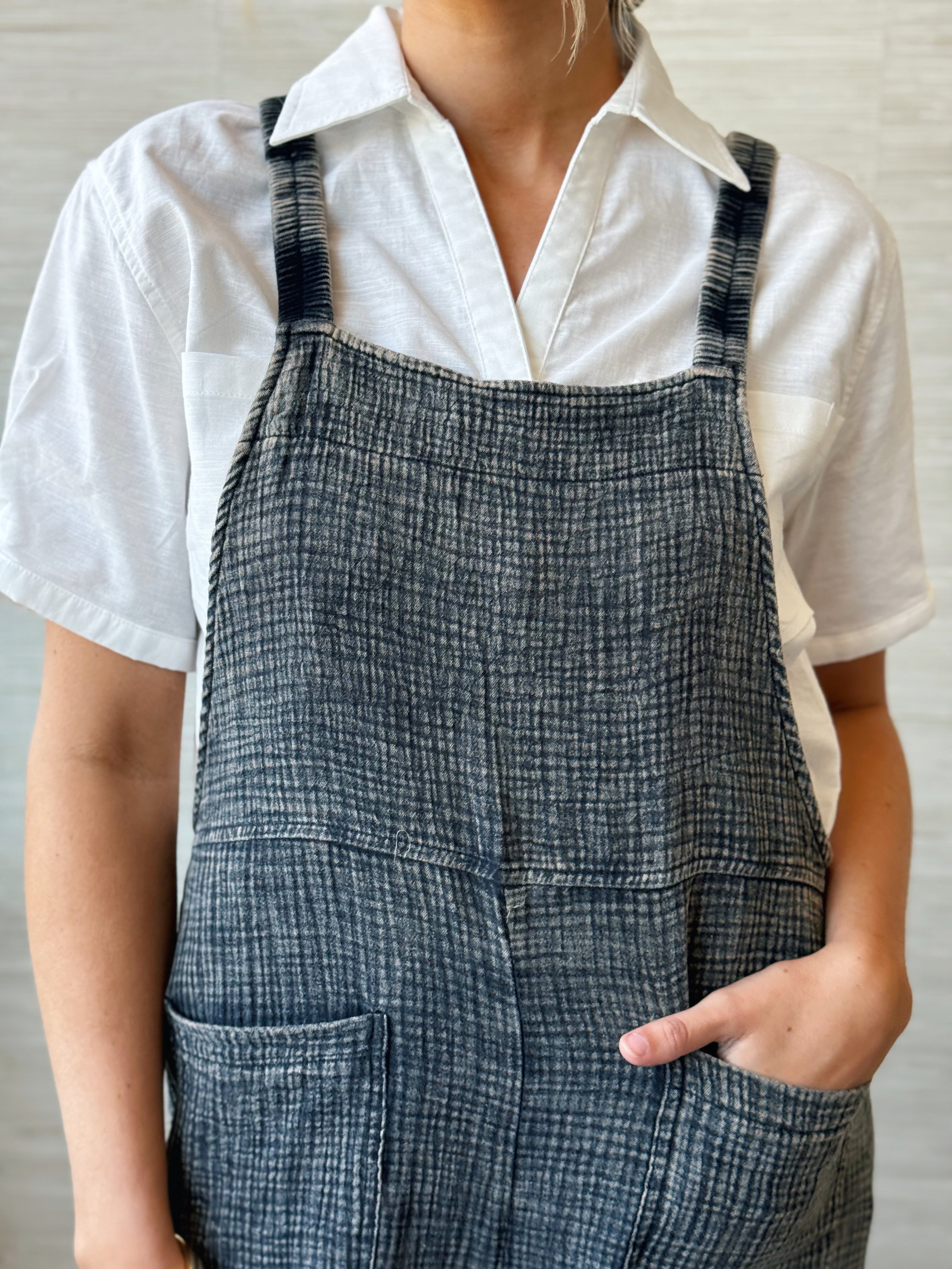 Seagrass Overalls - ASH BLACK - willows clothing Jumpsuit