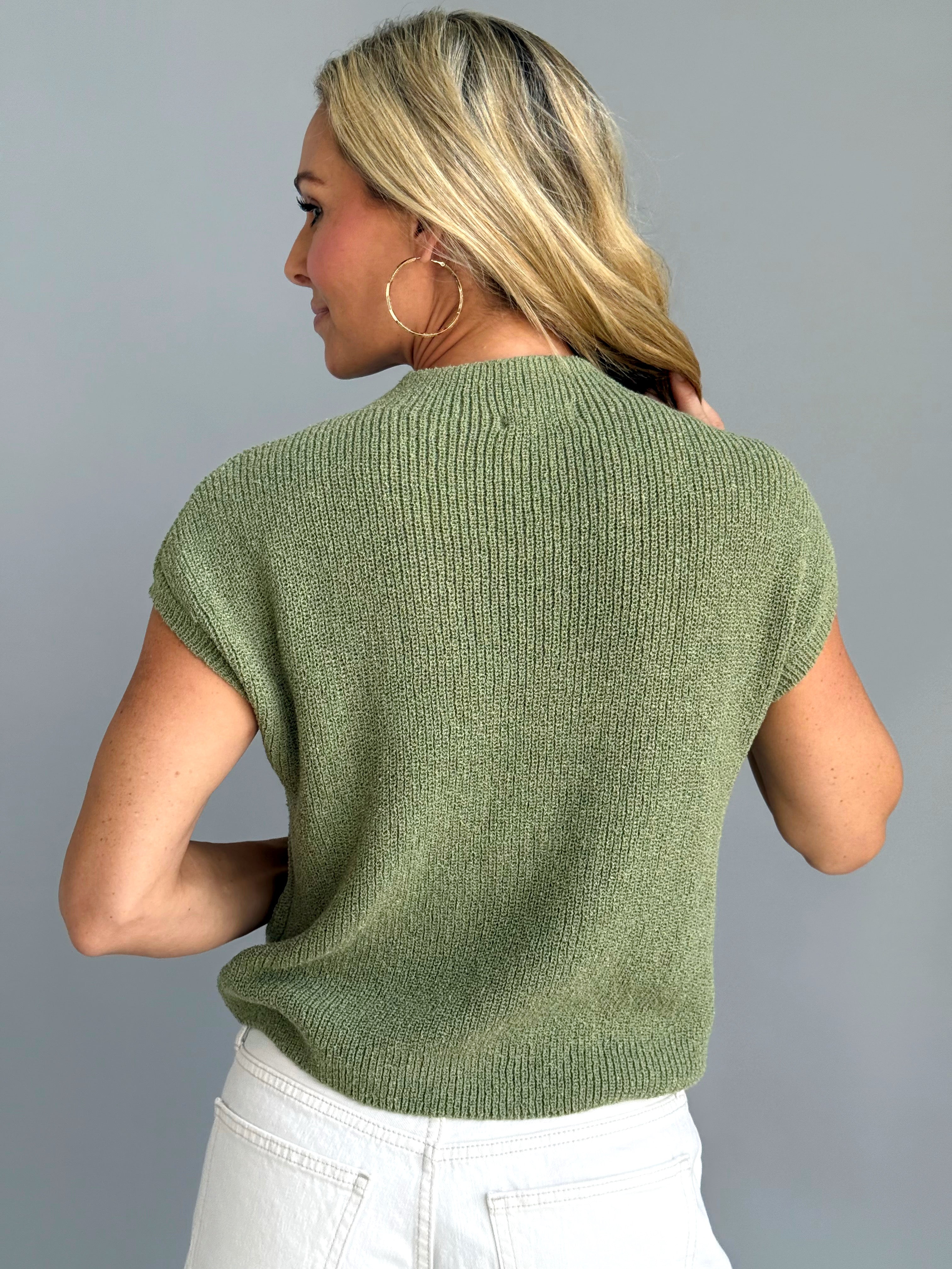 Seaton Sweater - LIGHT OLIVE - willows clothing SWEATER