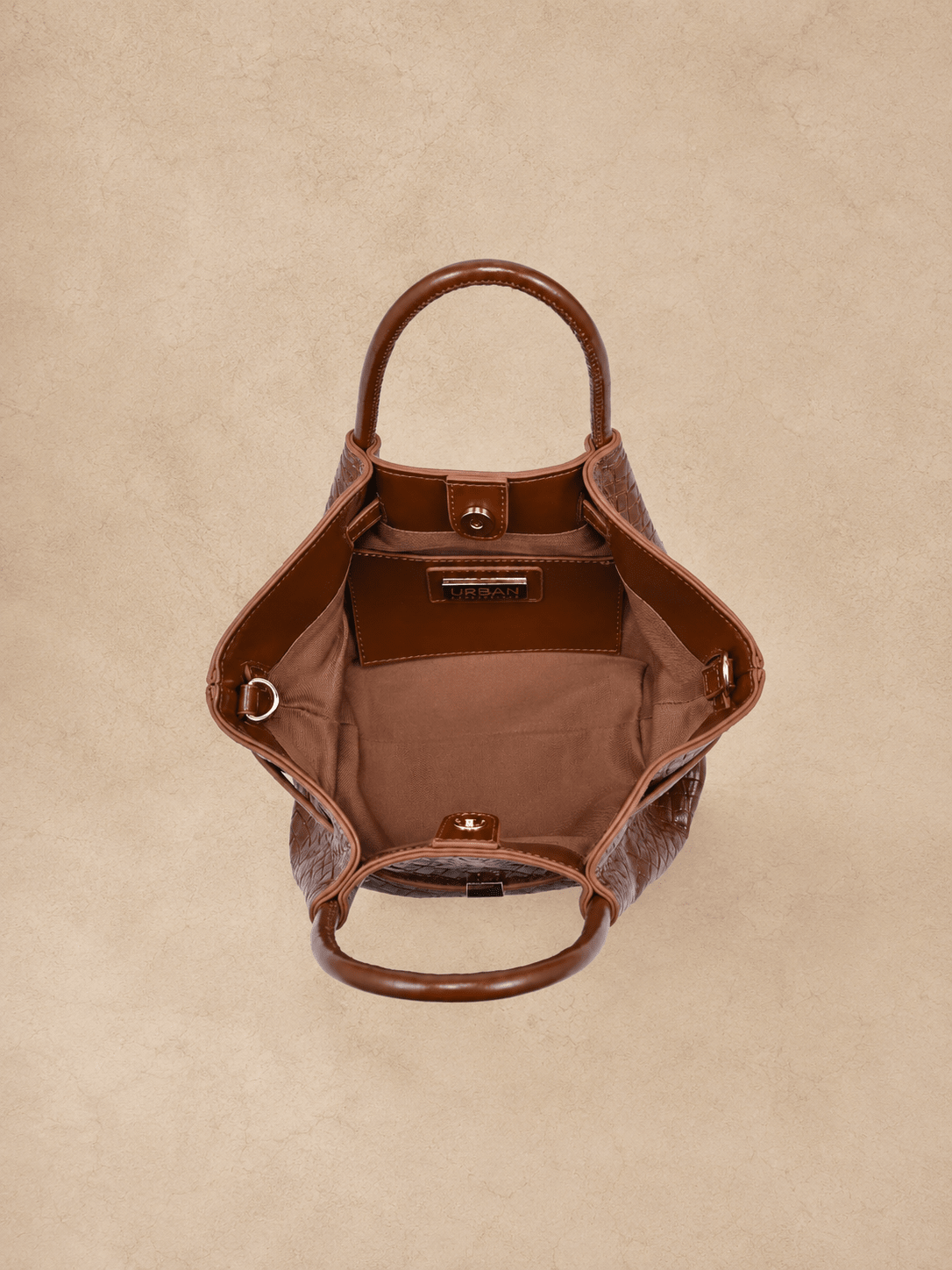 Selena Woven Tote Bag - COGNAC - willows clothing TOTE
