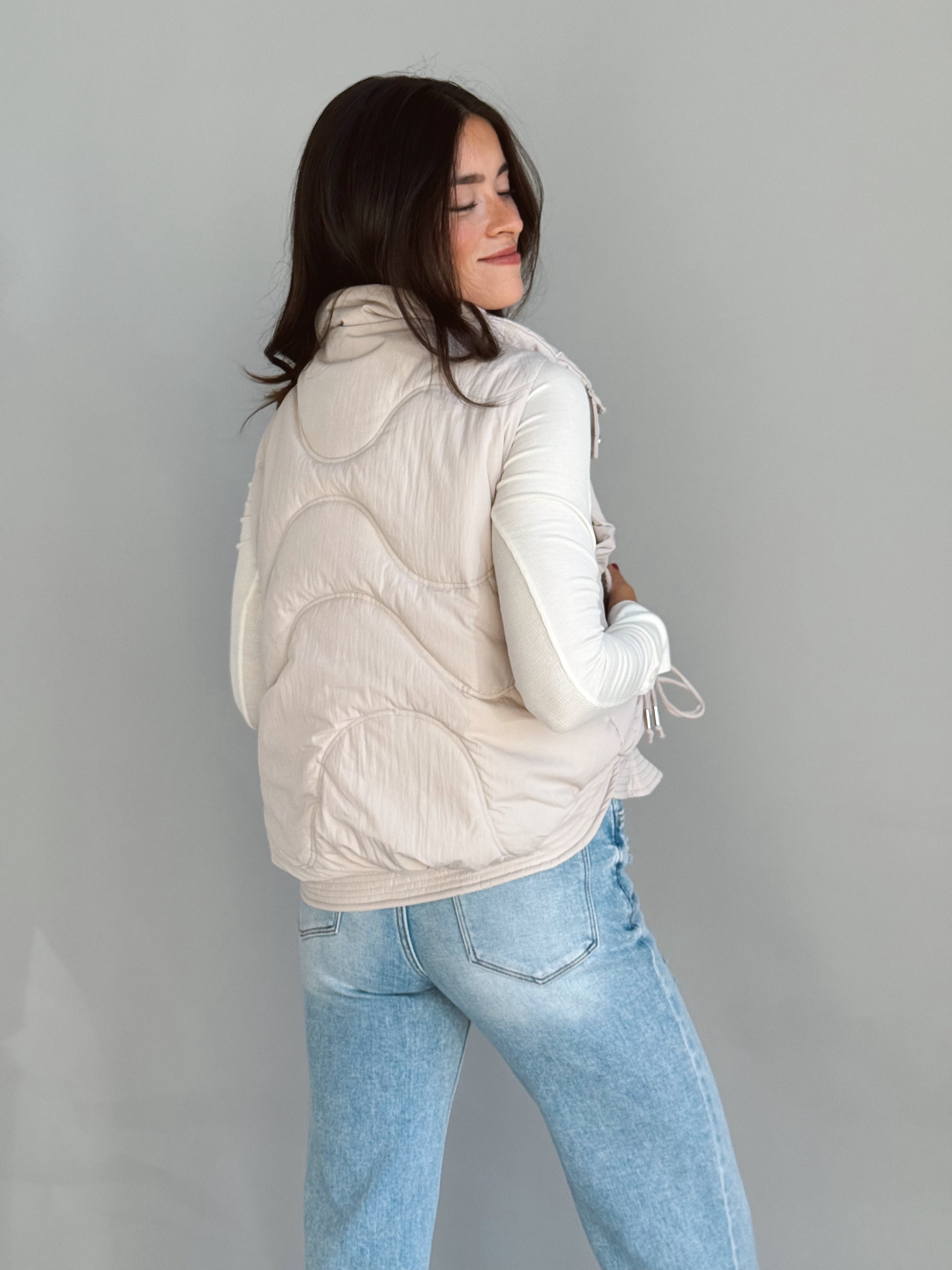 Sellwood Vest - ECRU - willows clothing VEST