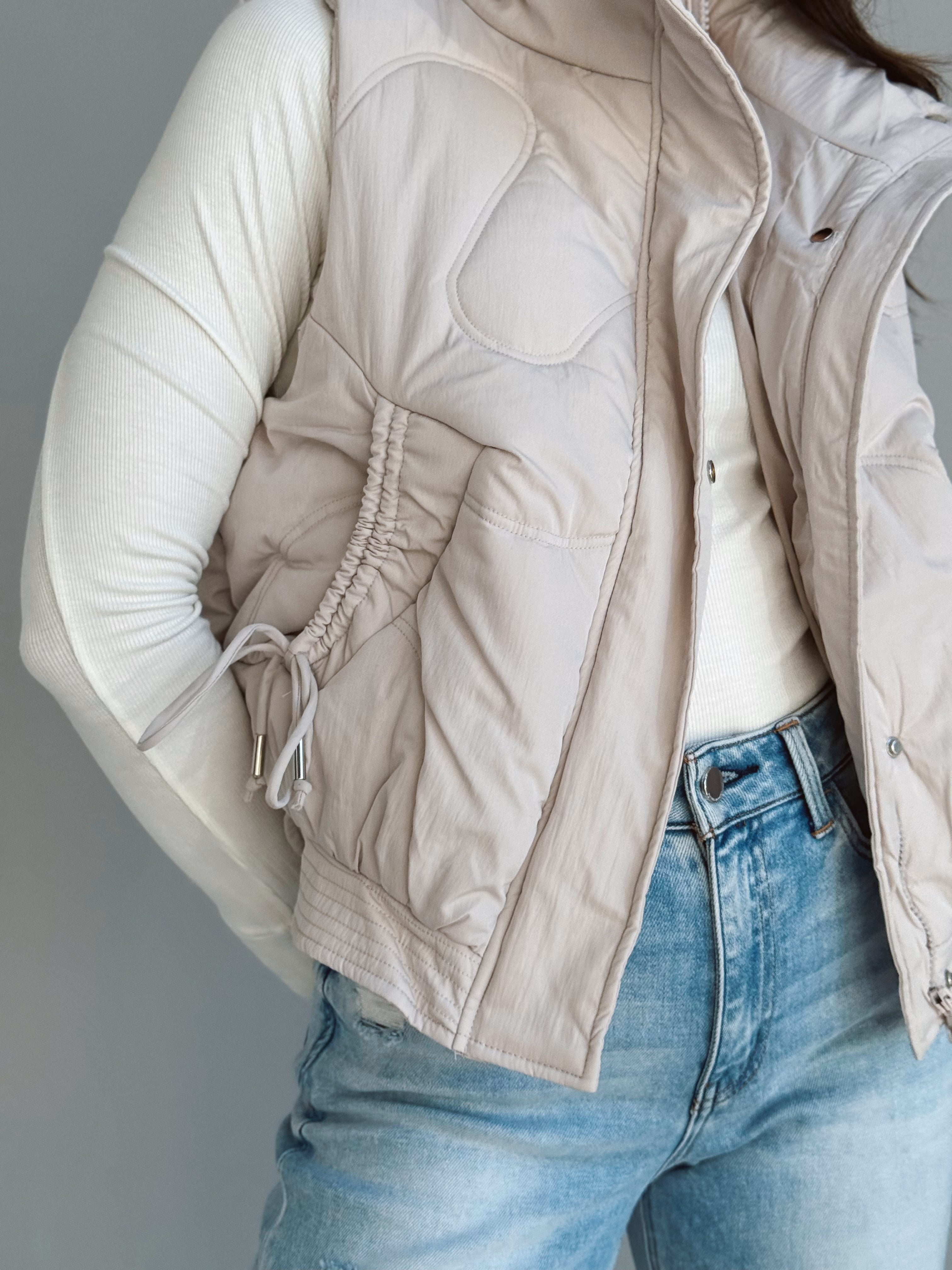 Sellwood Vest - ECRU - willows clothing VEST
