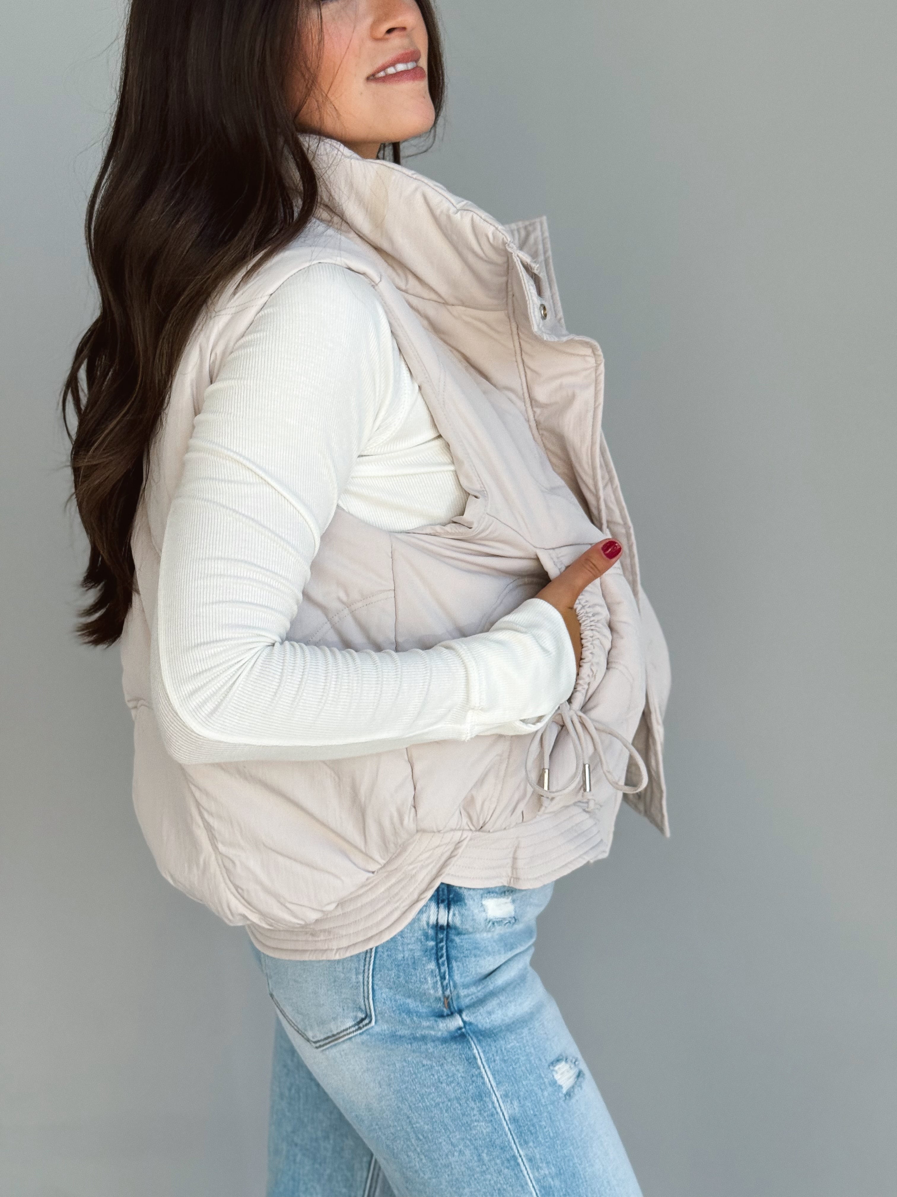 Sellwood Vest - ECRU - willows clothing VEST