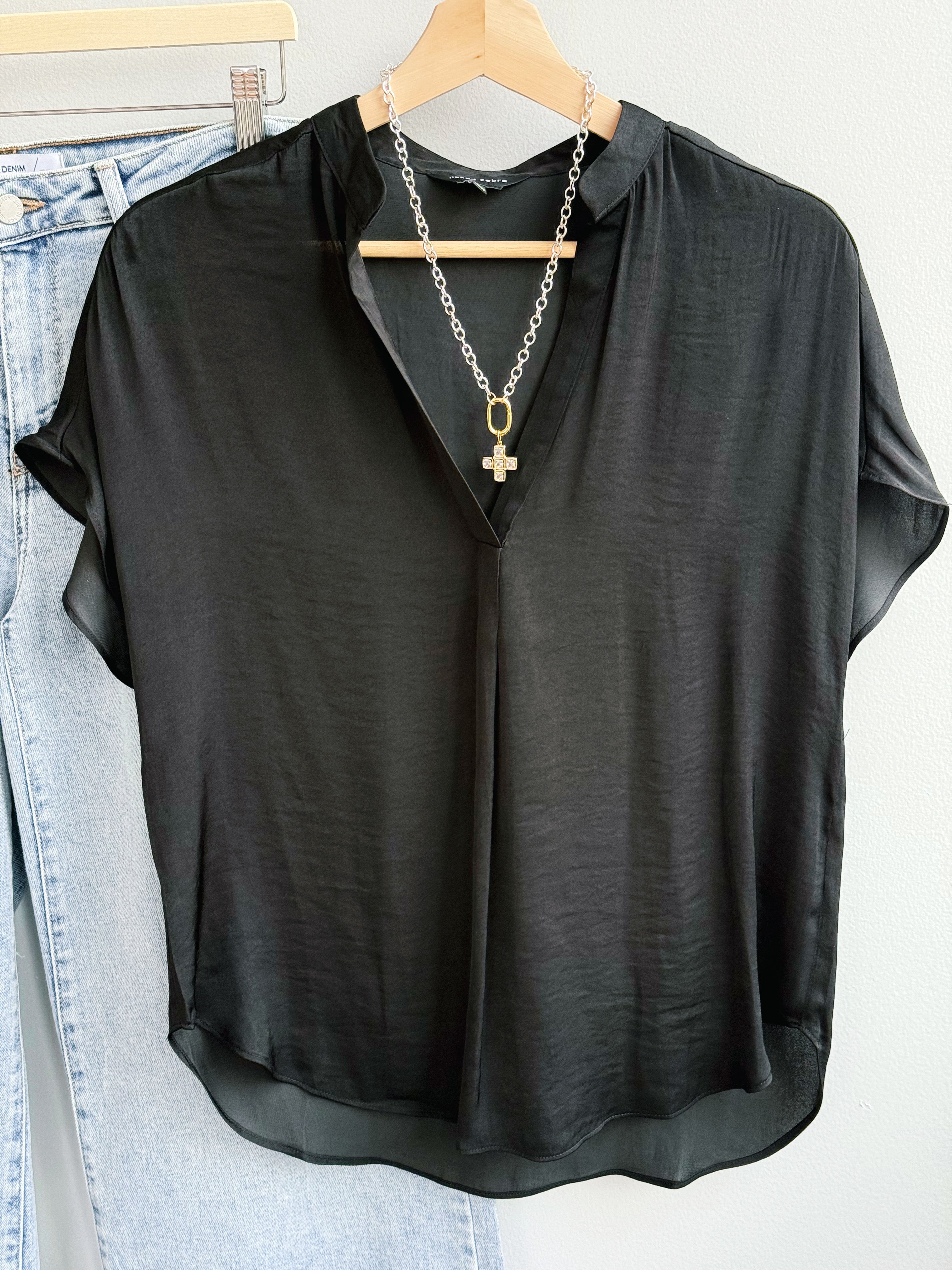 Serenity Blouse - BLACK - willows clothing BLOUSE