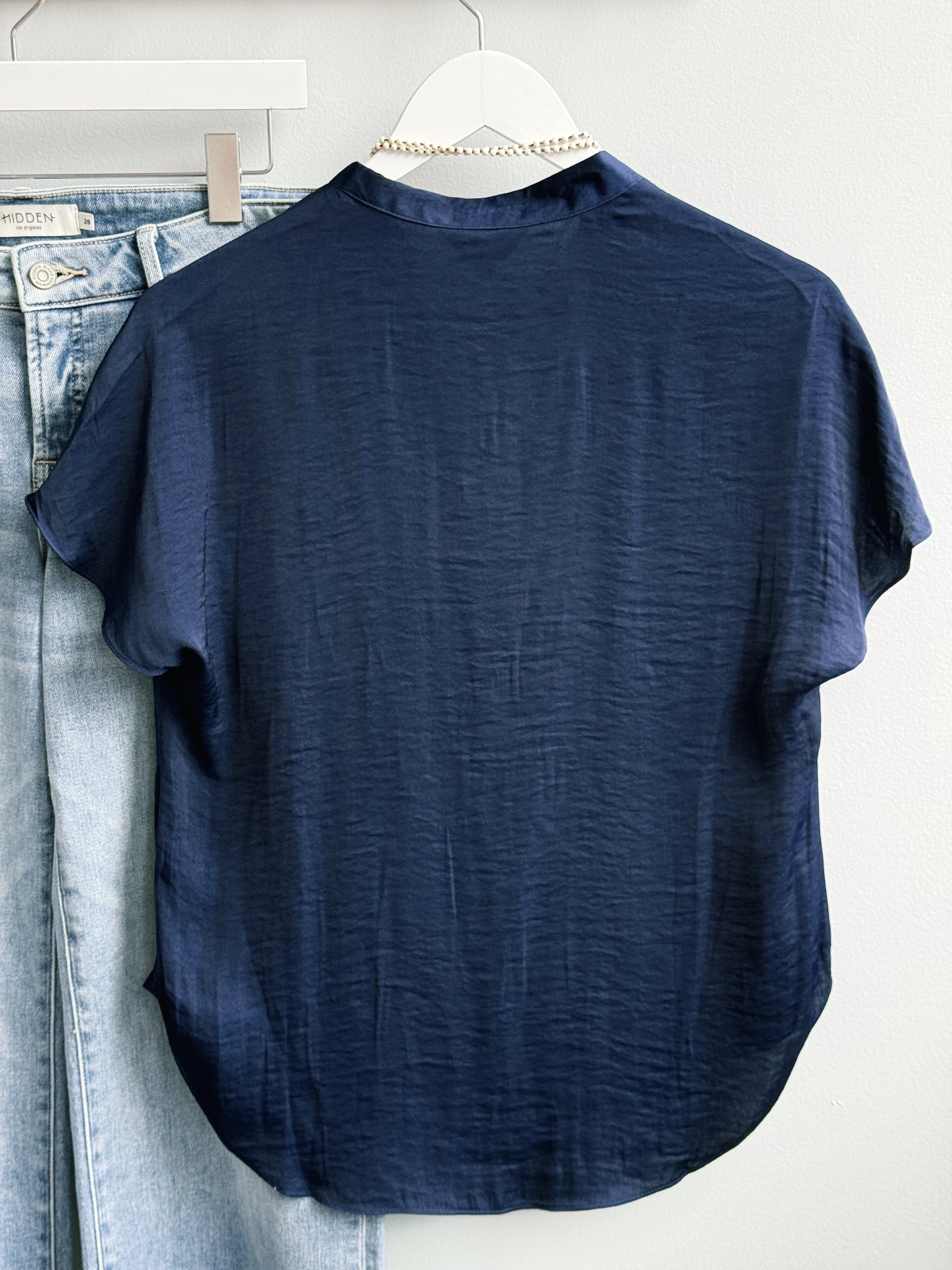 Serenity Blouse - NAVY - willows clothing BLOUSE
