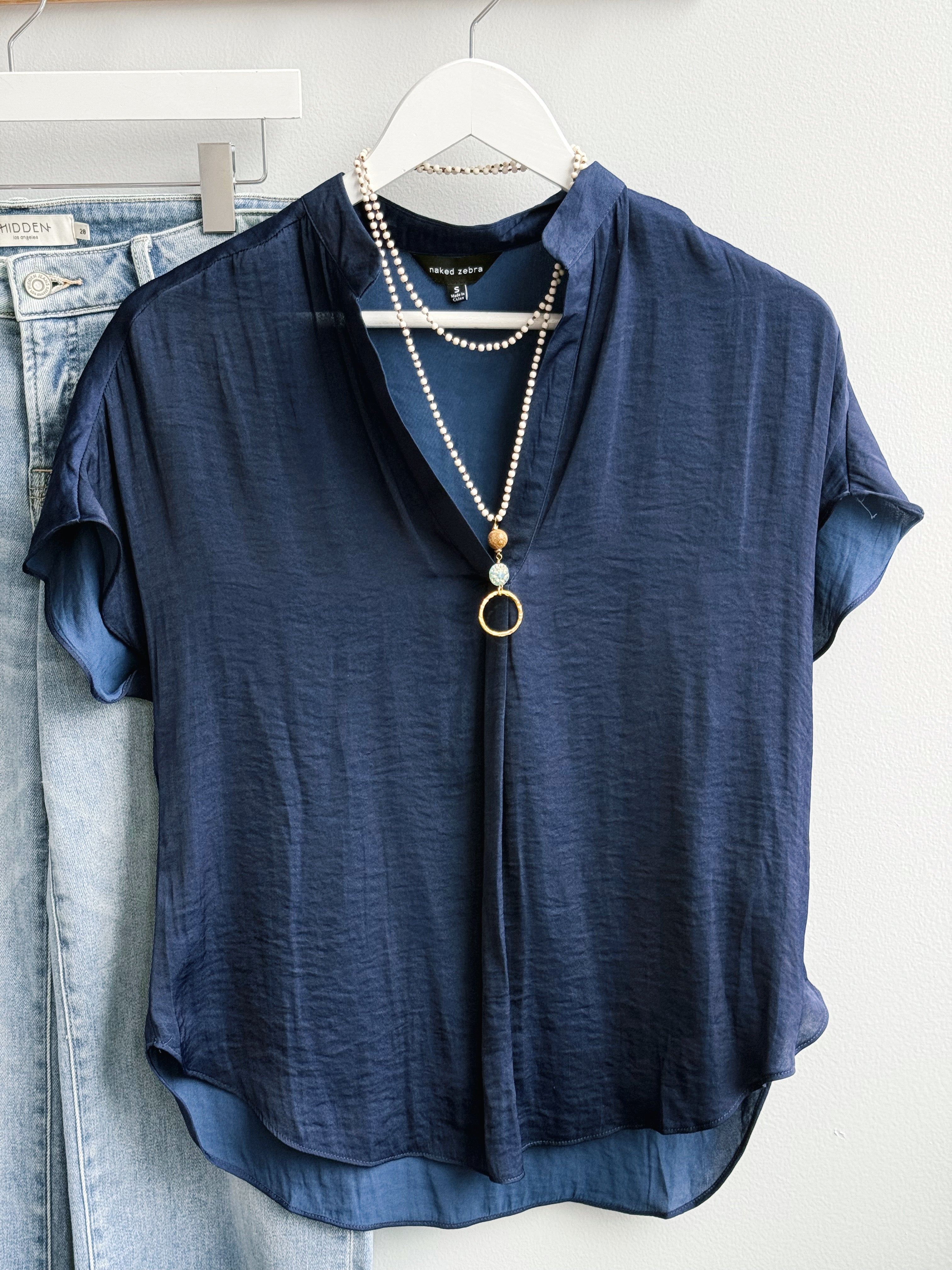 Serenity Blouse - NAVY - willows clothing BLOUSE