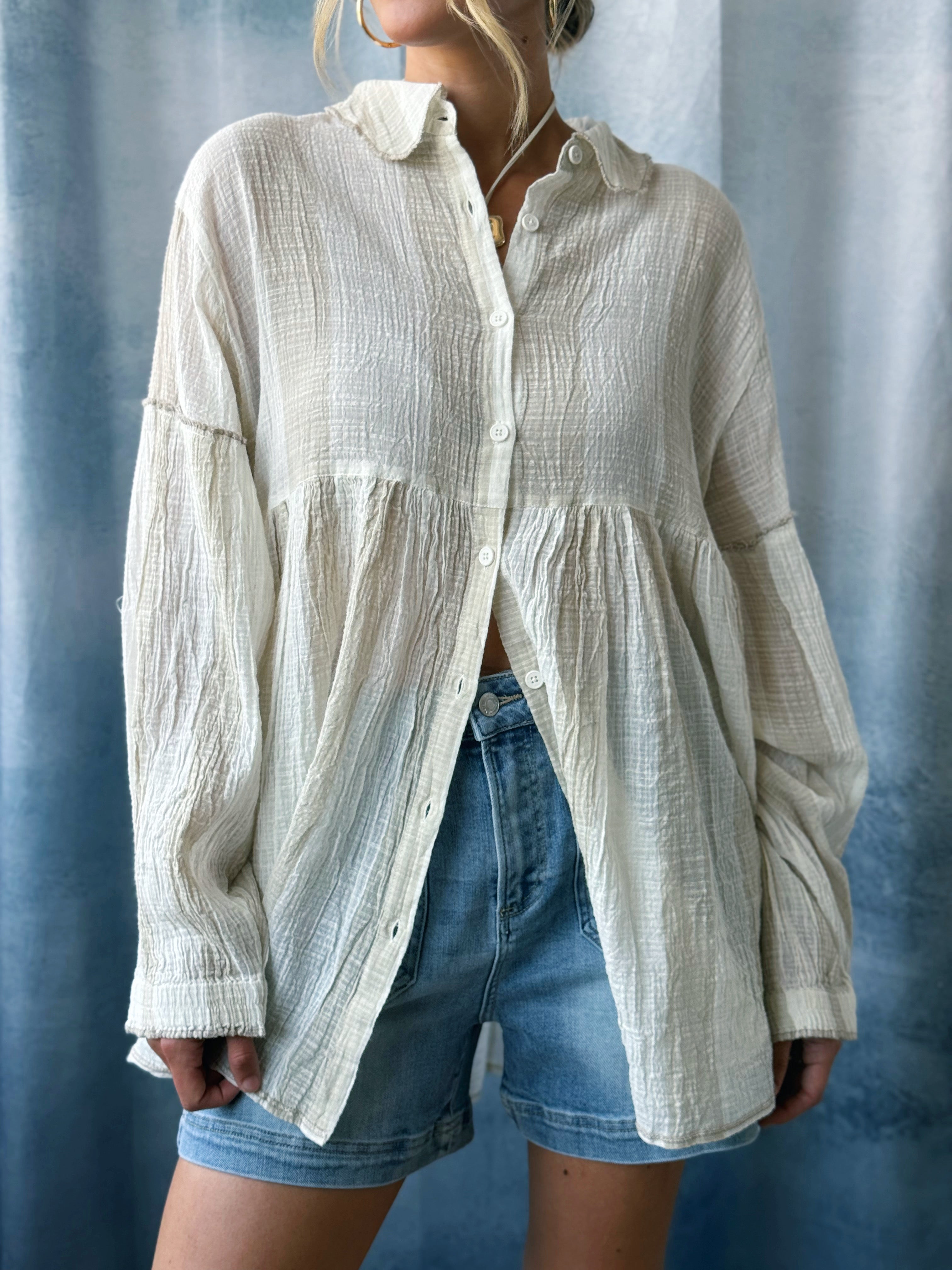 Shanice Blouse - NATURAL MULTI - willows clothing BLOUSE