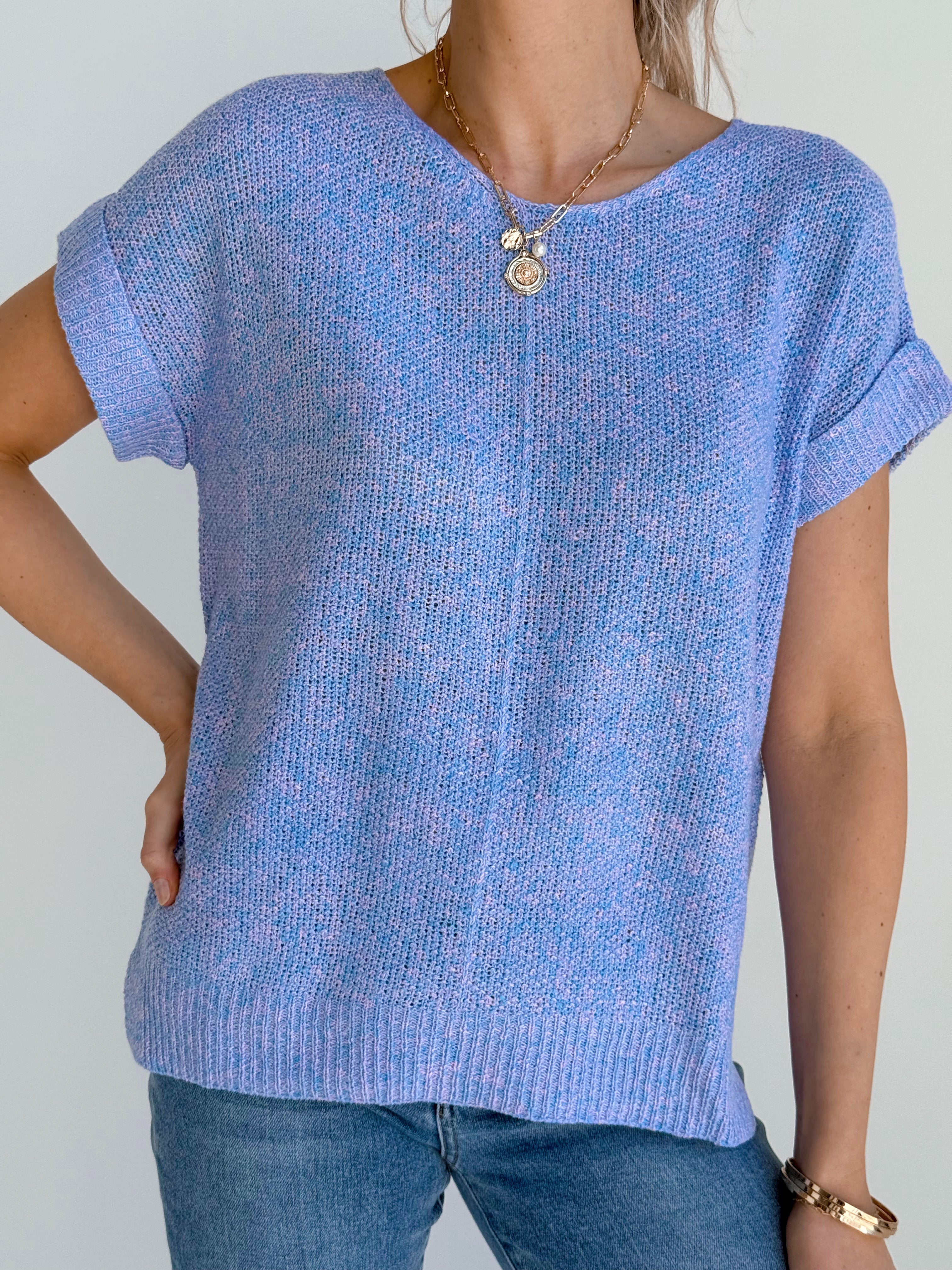 Shasta Sweater - PERIWINKLE - willows clothing SWEATER