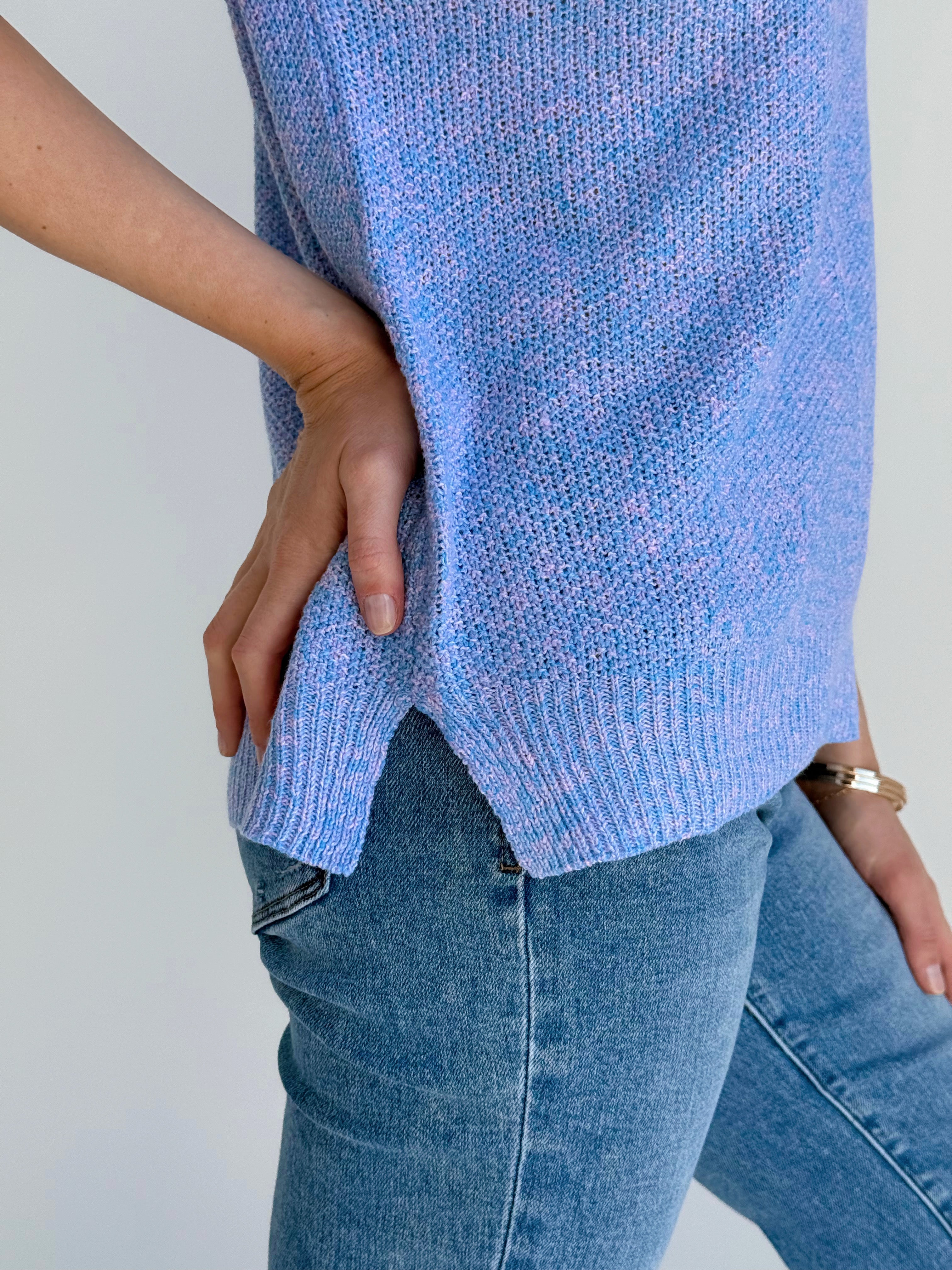 Shasta Sweater - PERIWINKLE - willows clothing SWEATER