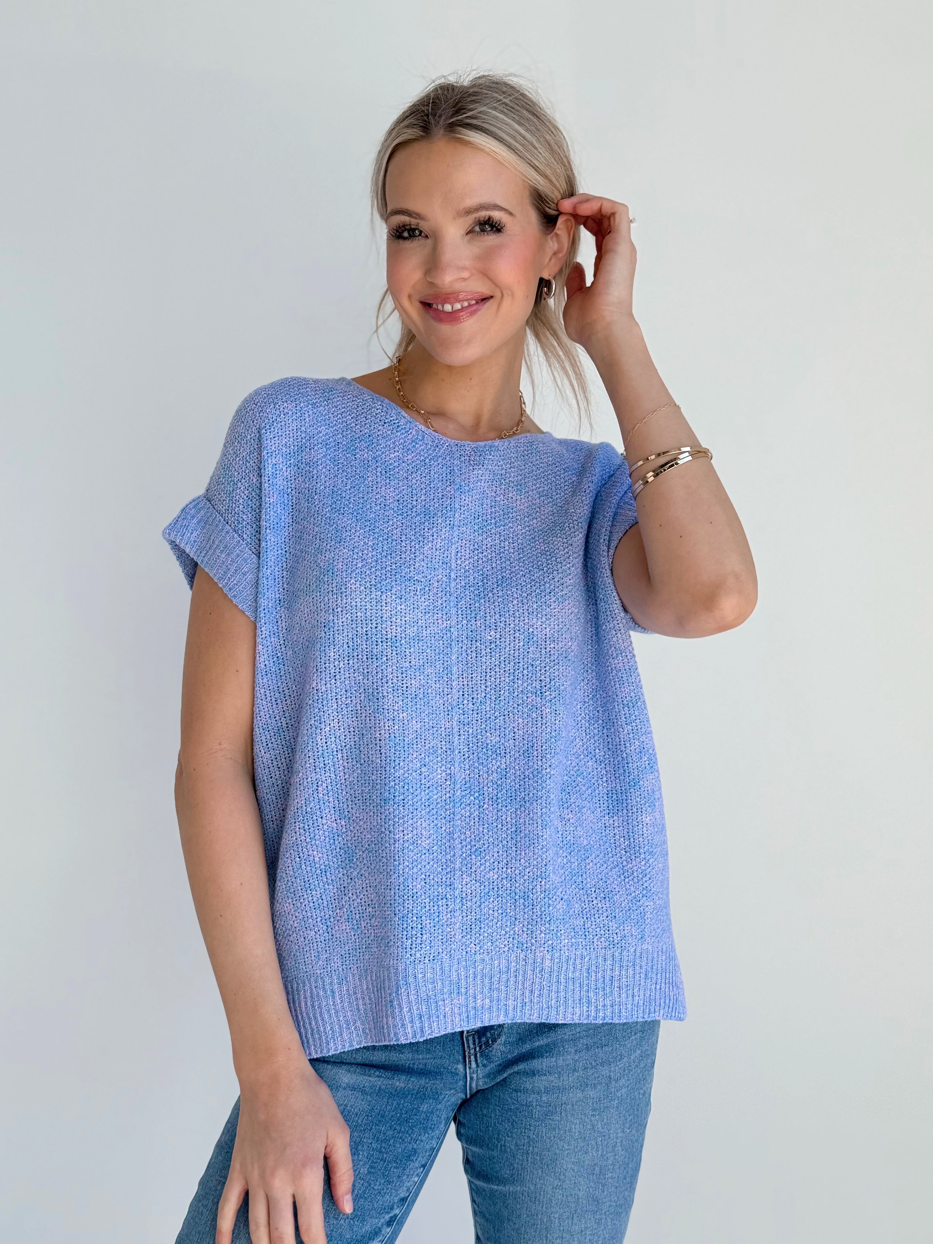 Shasta Sweater - PERIWINKLE - willows clothing SWEATER