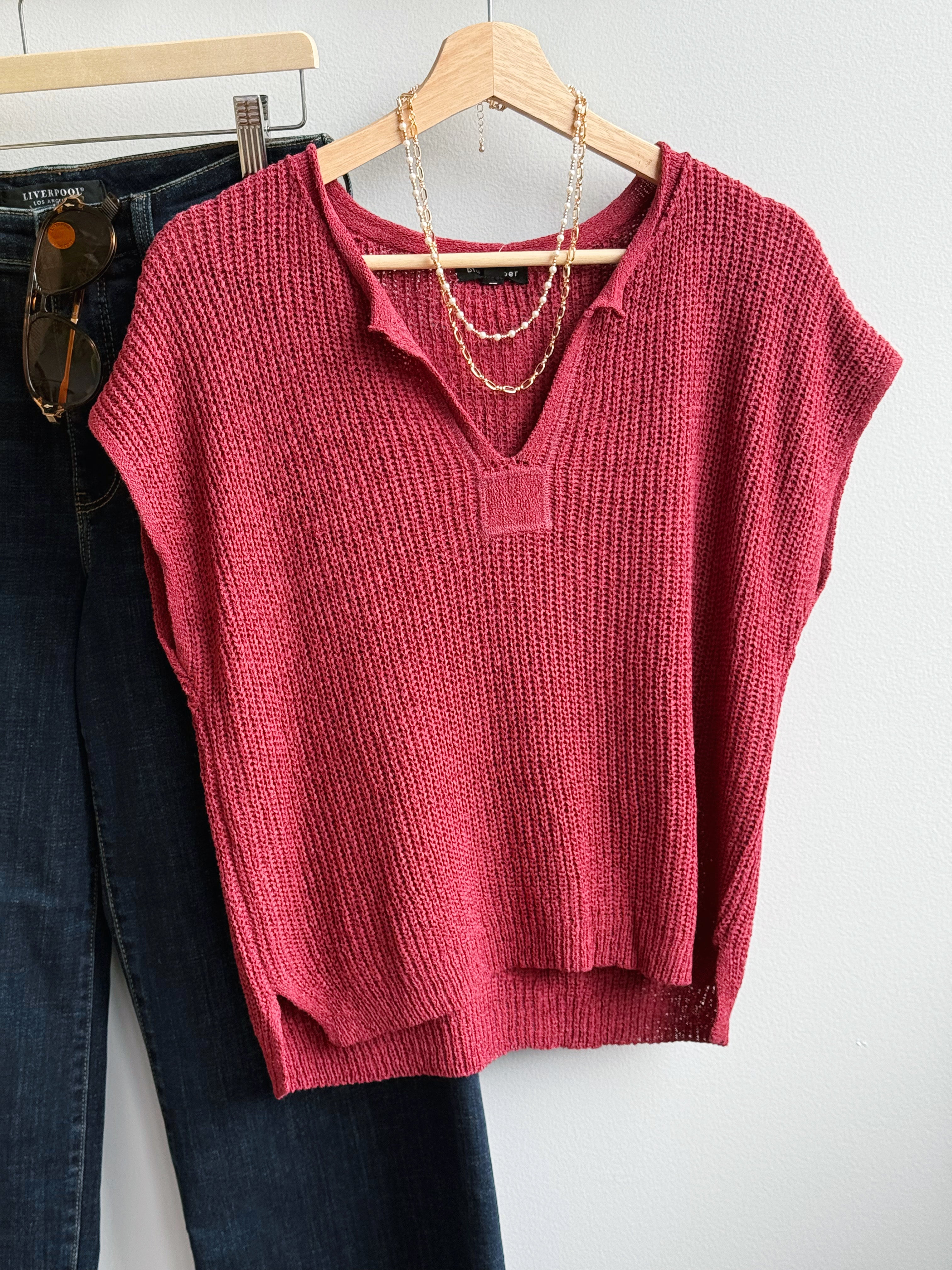 Sheena Sweater - BURGUNDY - willows clothing SWEATER