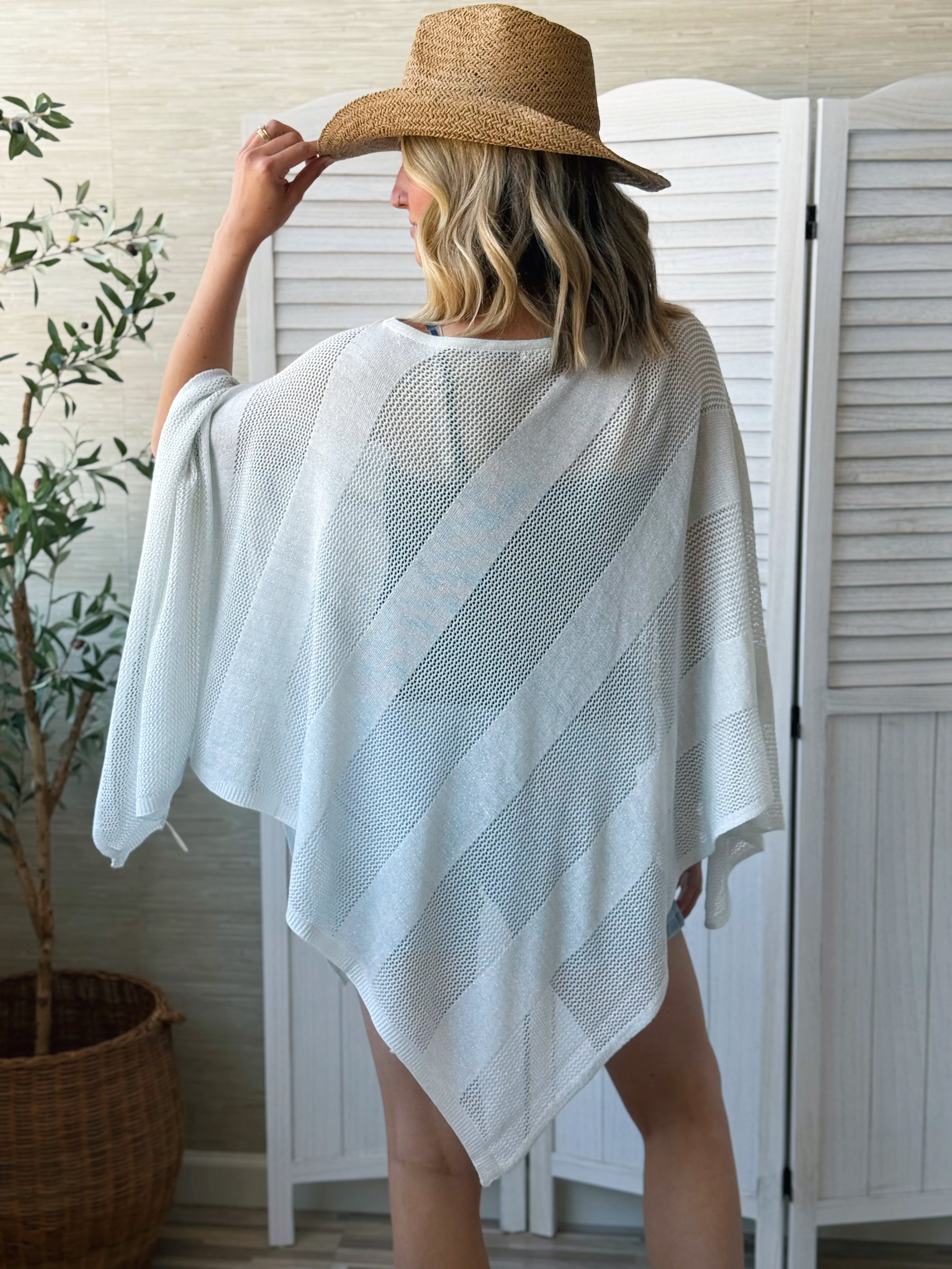 Sheryl Poncho - IVORY - willows clothing PONCHO