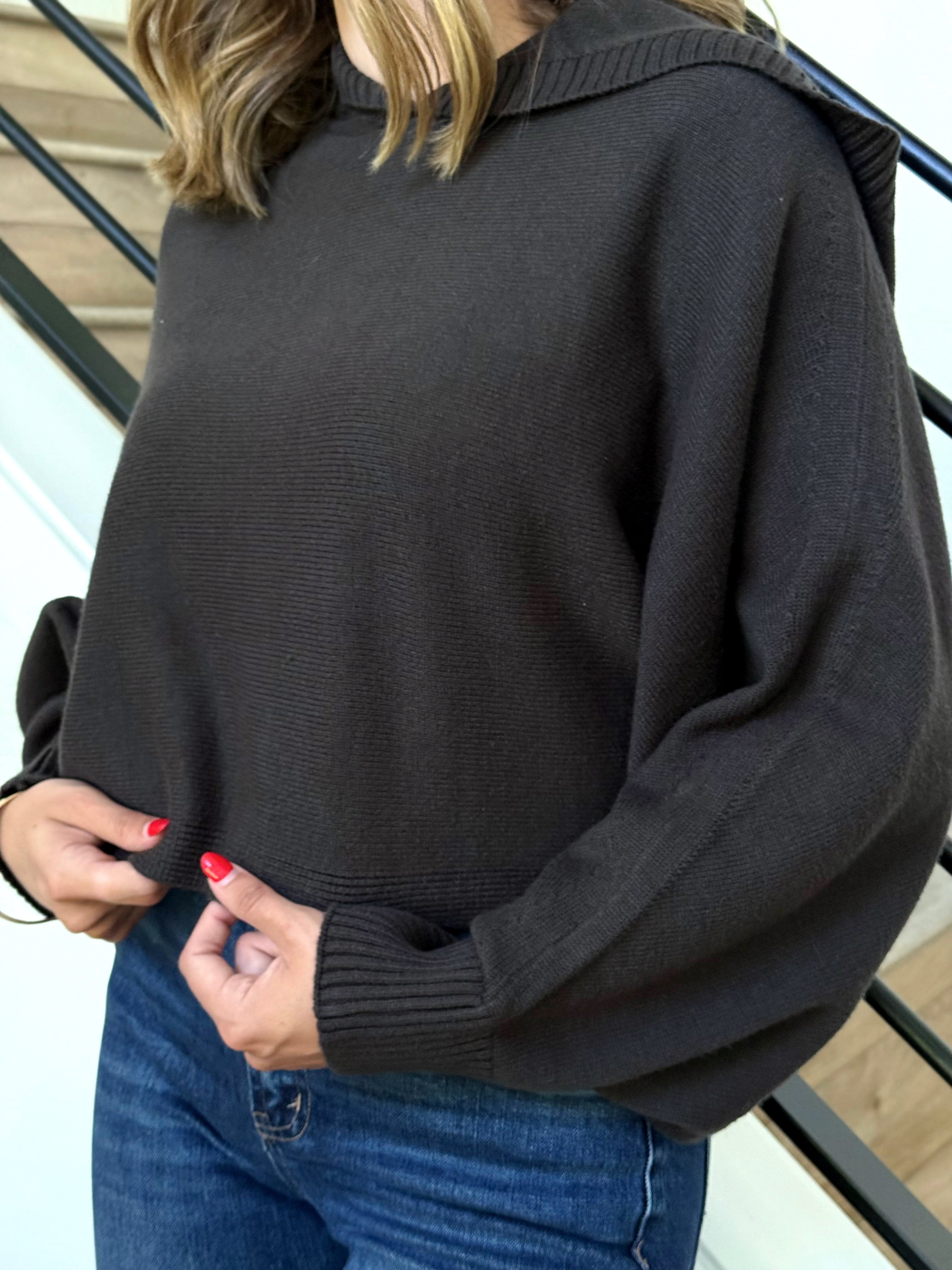 Shiloh Sweater - GUNMETAL - willows clothing SWEATER