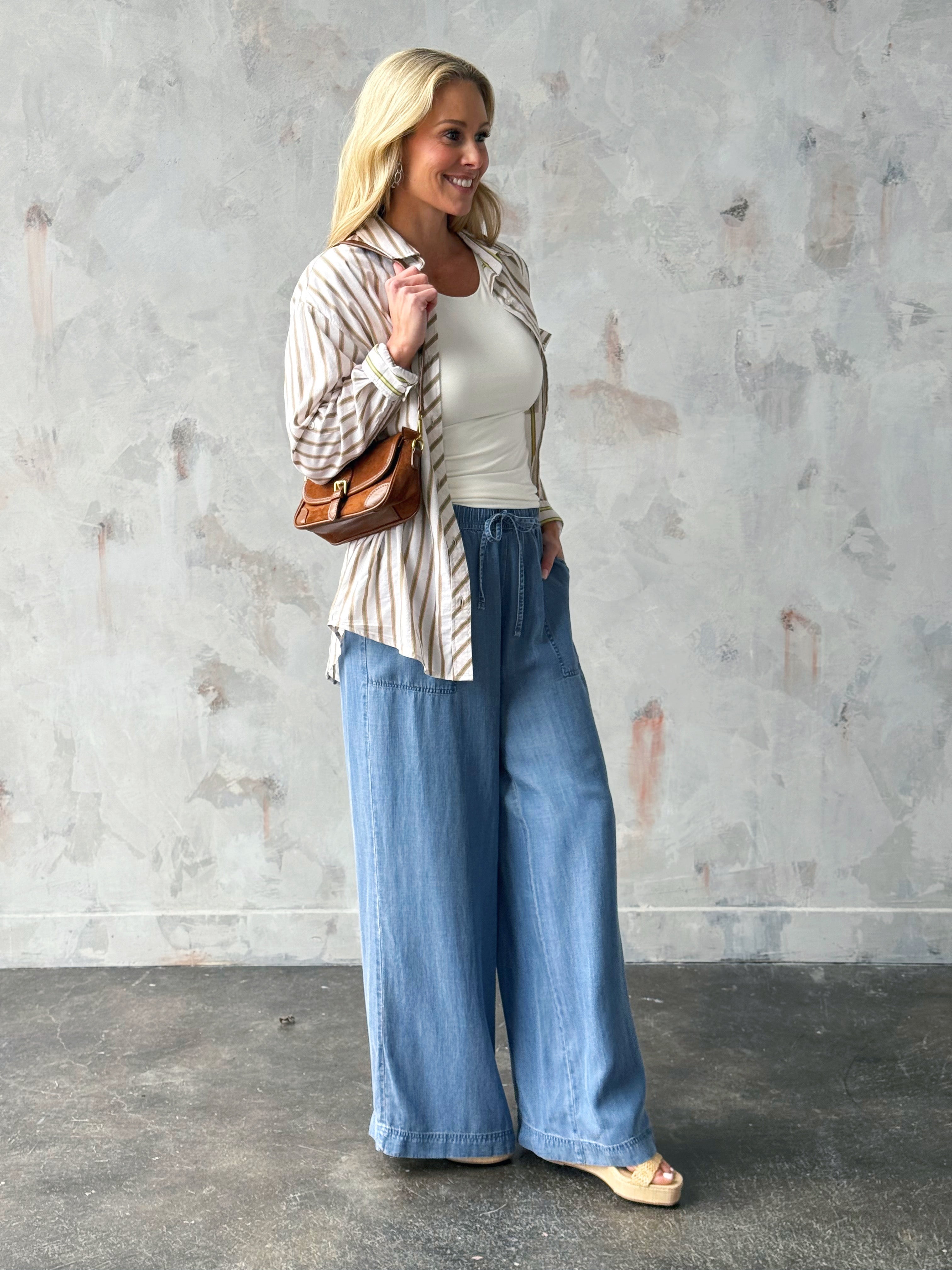 Shoreline Pants - MEDIUM WASH - willows clothing PANTS