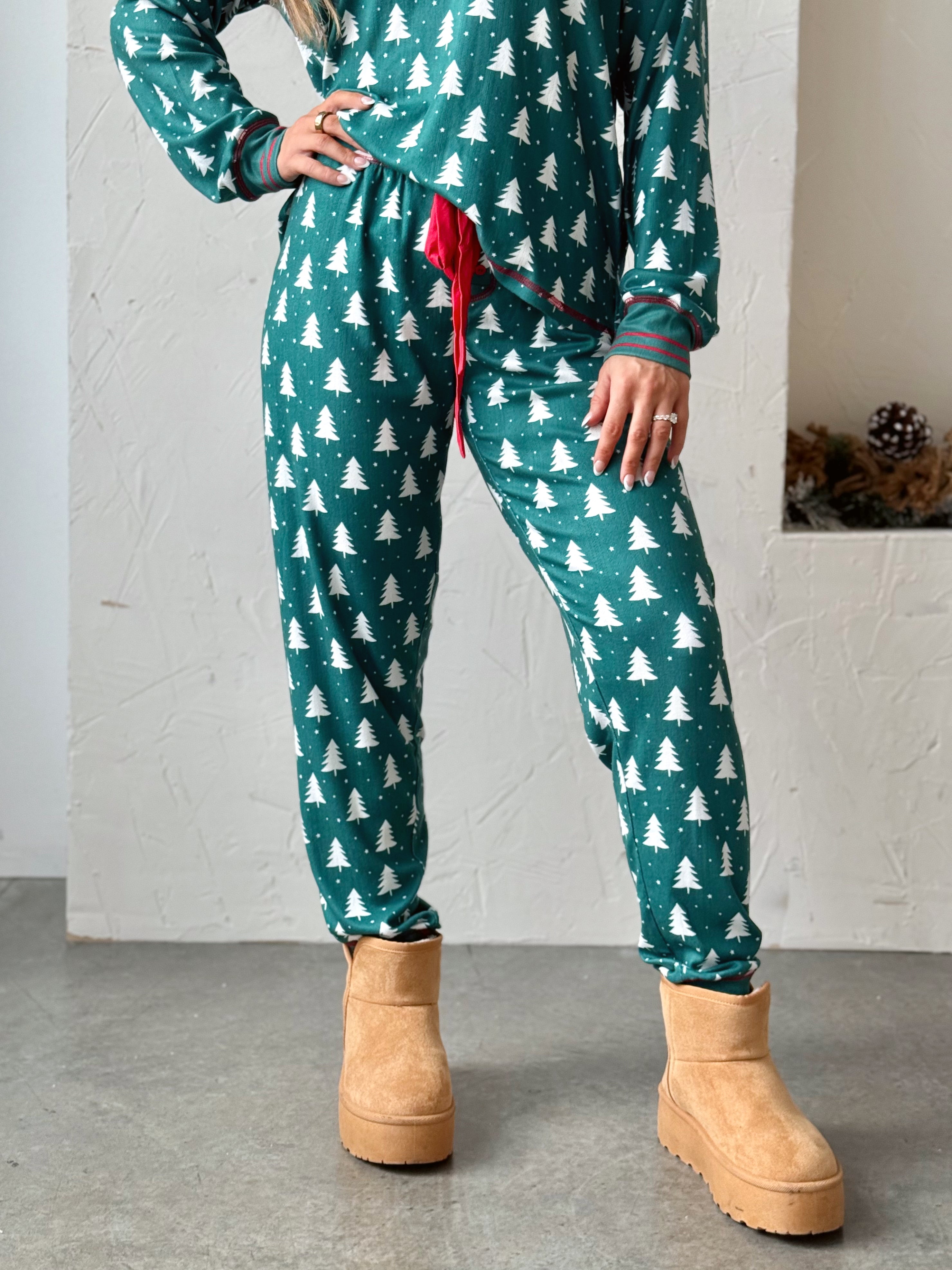 Silent Night PJ Set - DARK FOREST - willows clothing Pajamas