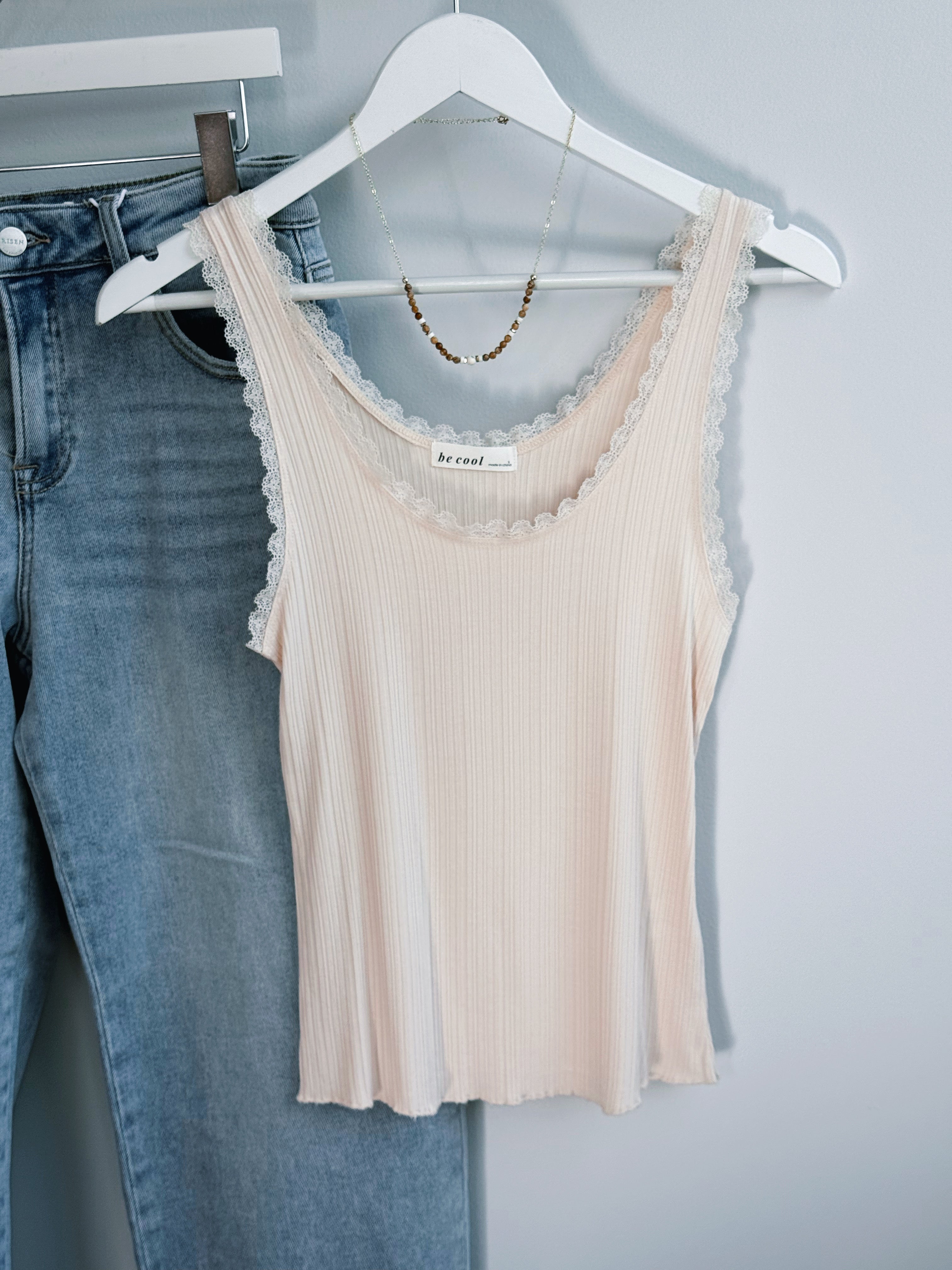 Simply Sweet Tank - CHAMPAGNE - willows clothing TANK