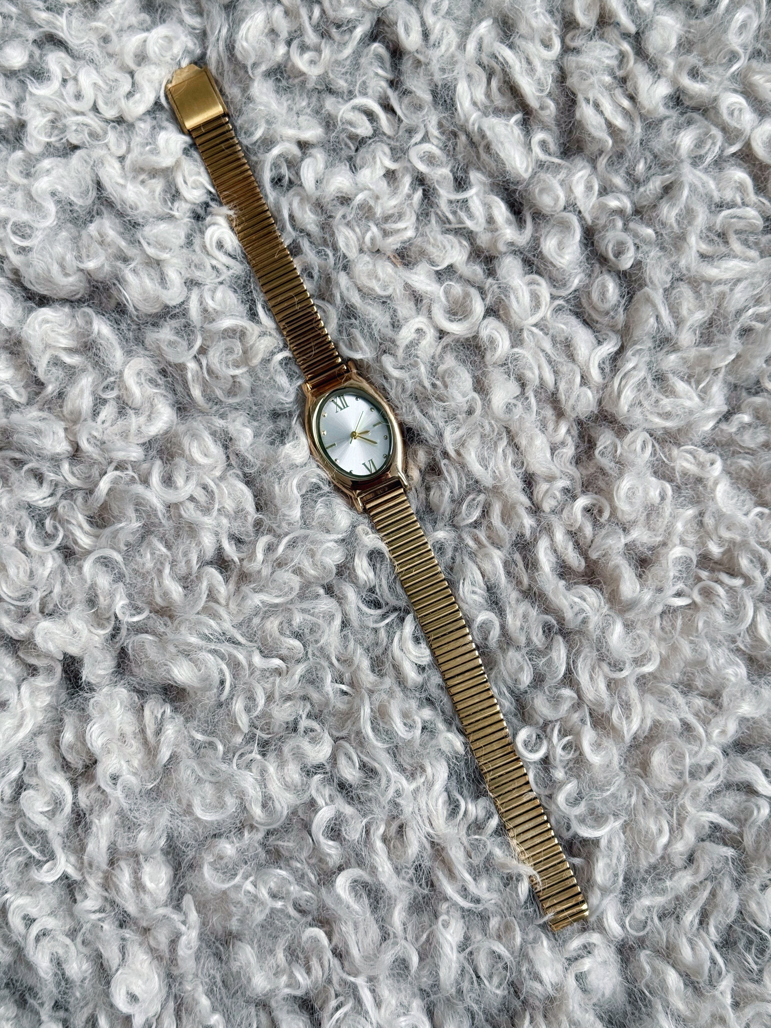 Sleek Snake Band Watch - GOLD/WHITE - willows clothing Bracelets