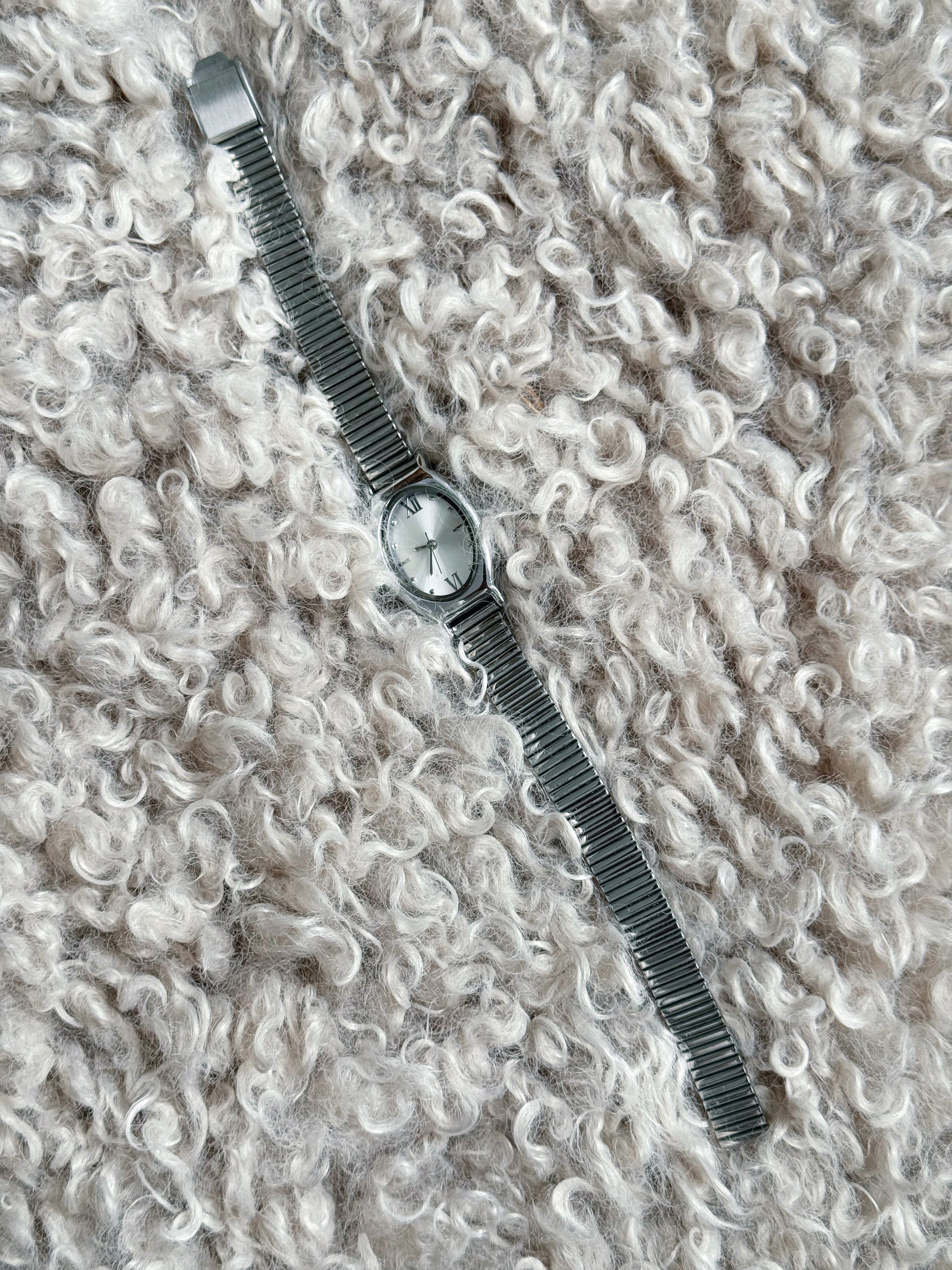 Sleek Snake Band Watch - SILVER/WHITE - willows clothing Bracelets