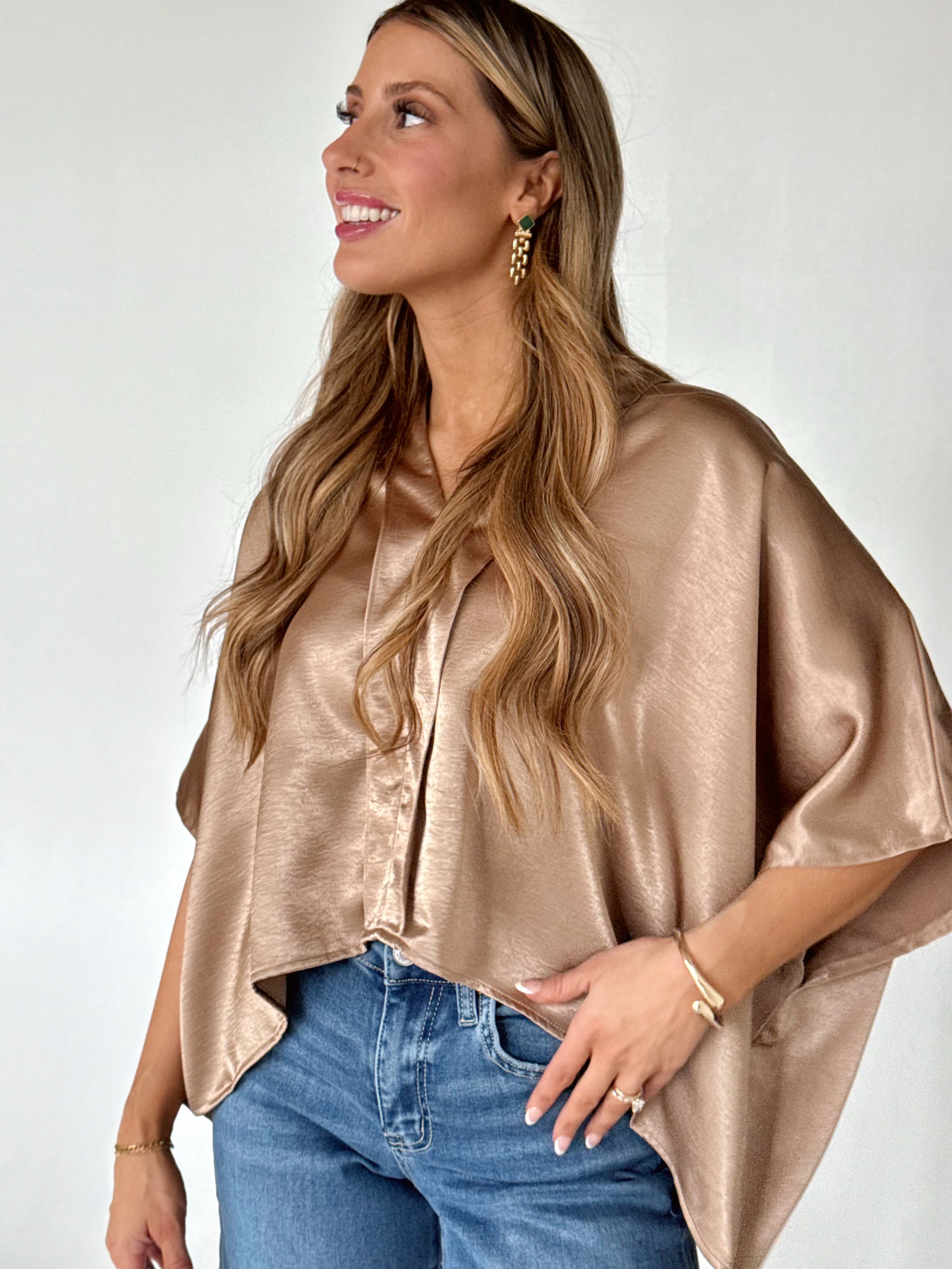 Soirée Blouse - TAUPE - willows clothing BLOUSE