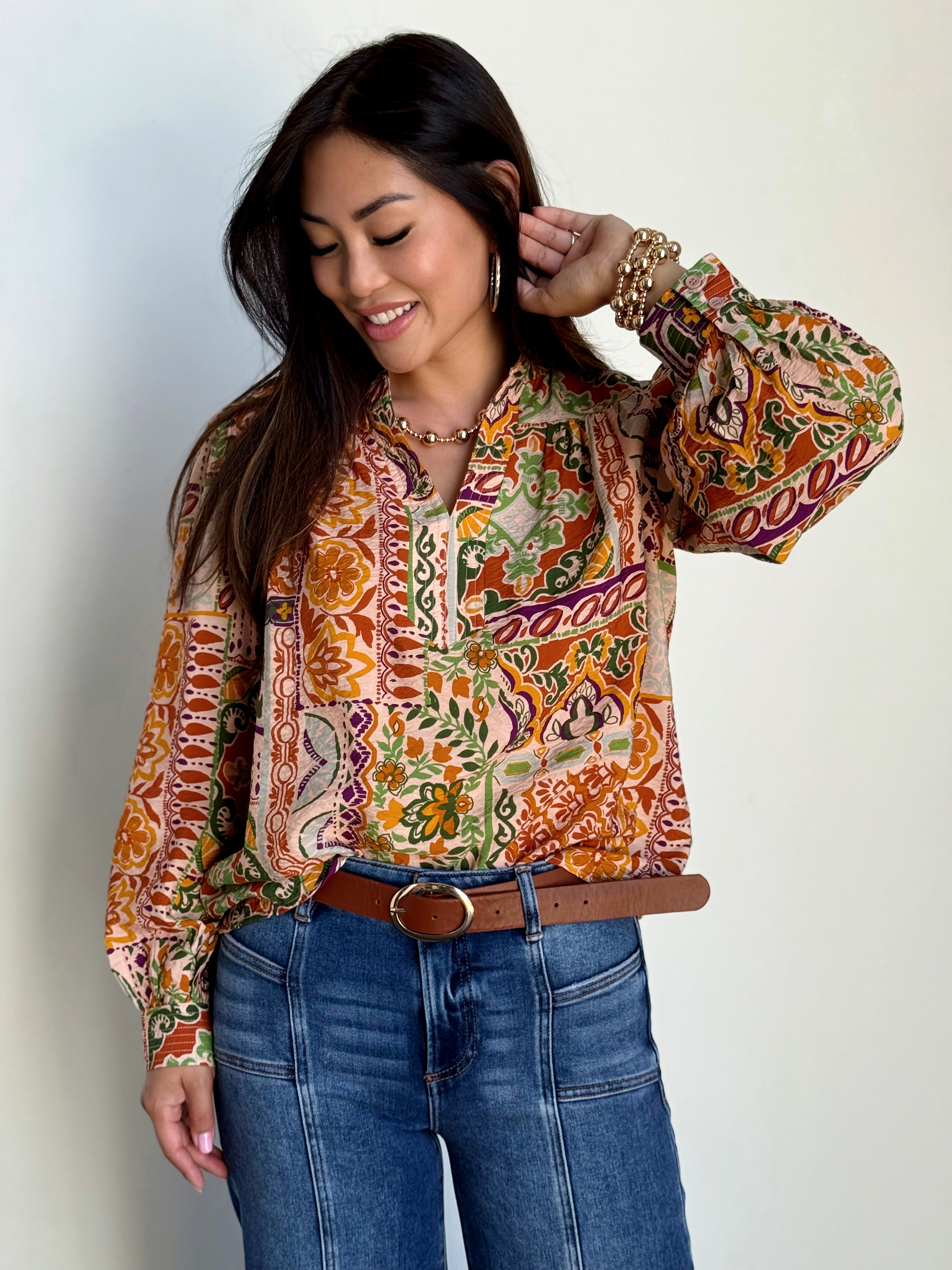 Sonora Blouse - TAUPE - willows clothing BLOUSE