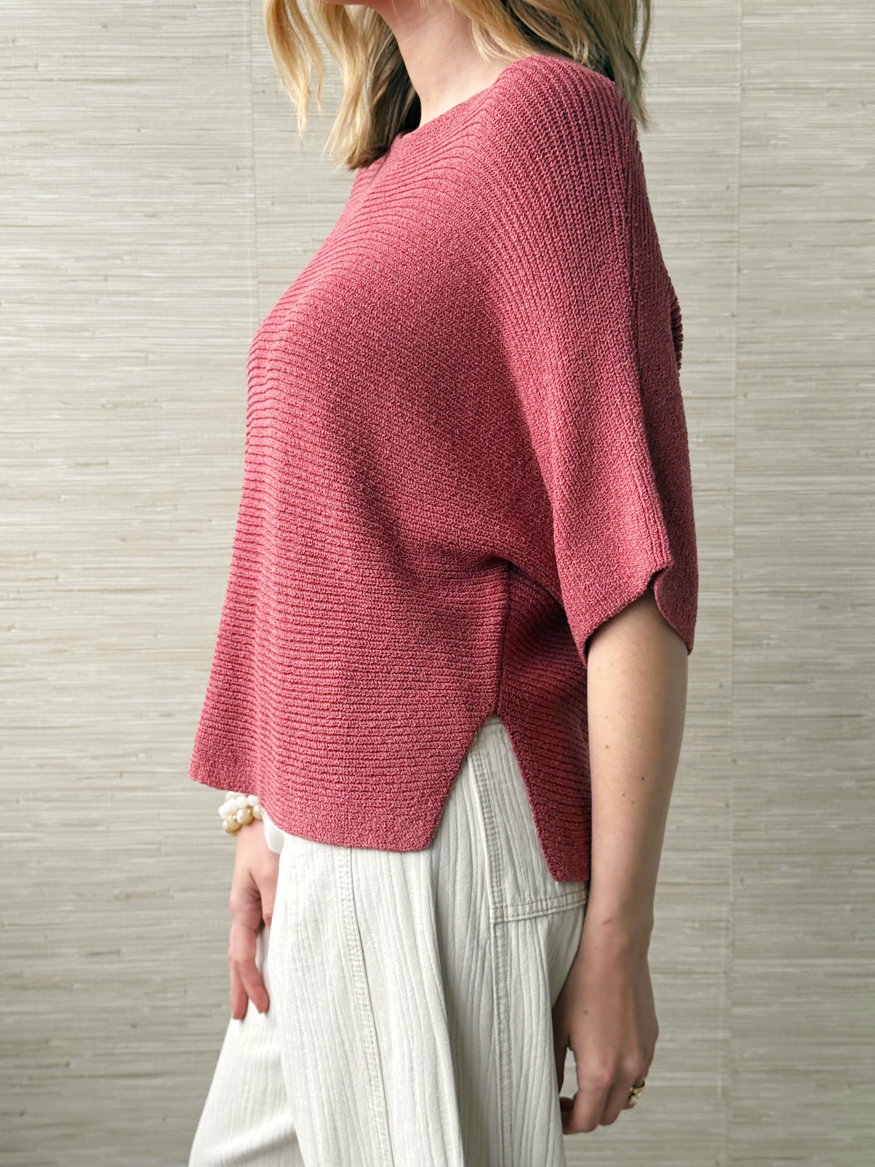 Spring Tide Sweater - DEEP ROSE - willows clothing SWEATER