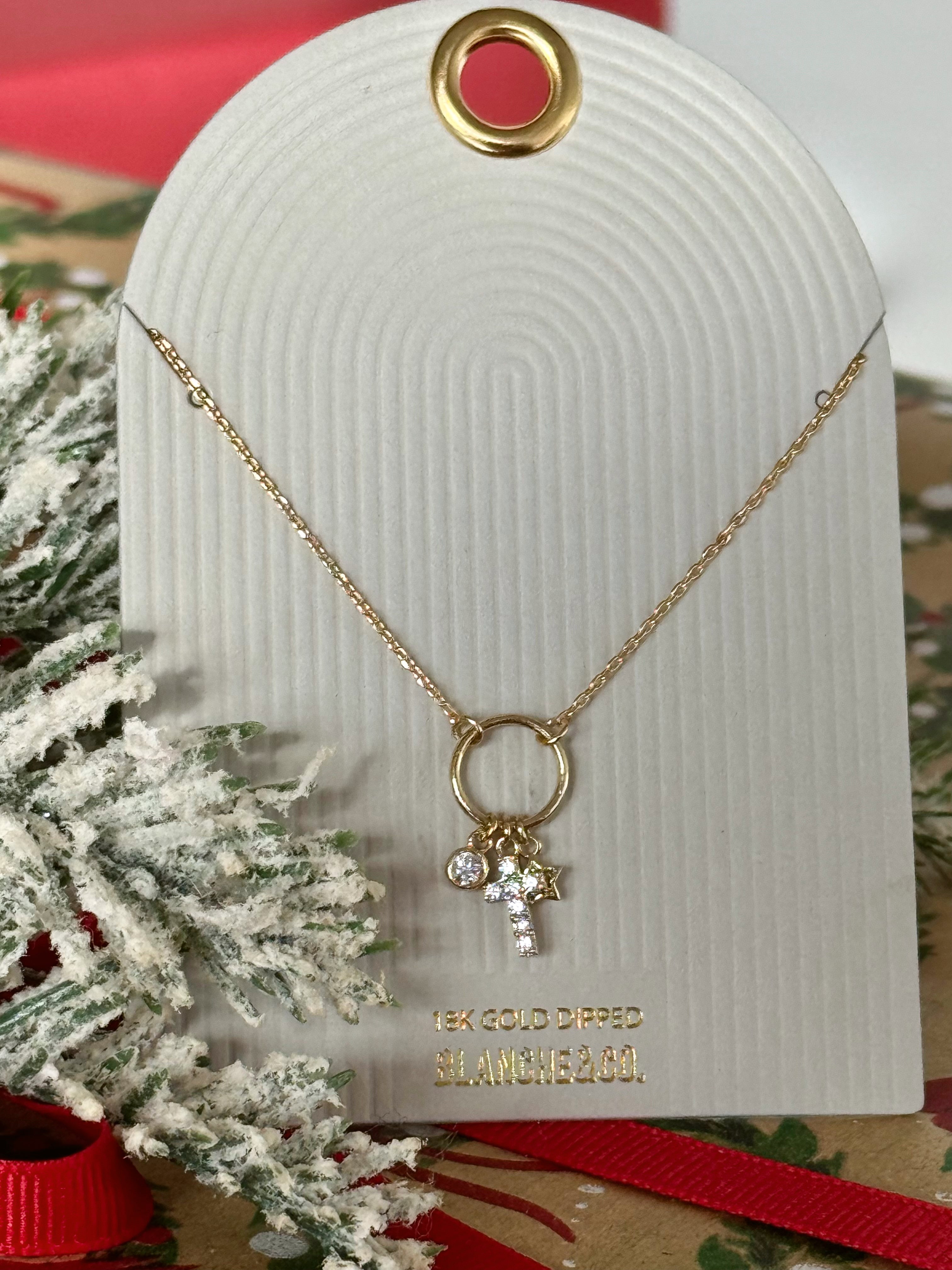 Starlight Charm Necklace - GOLD - willows clothing NECKLACE