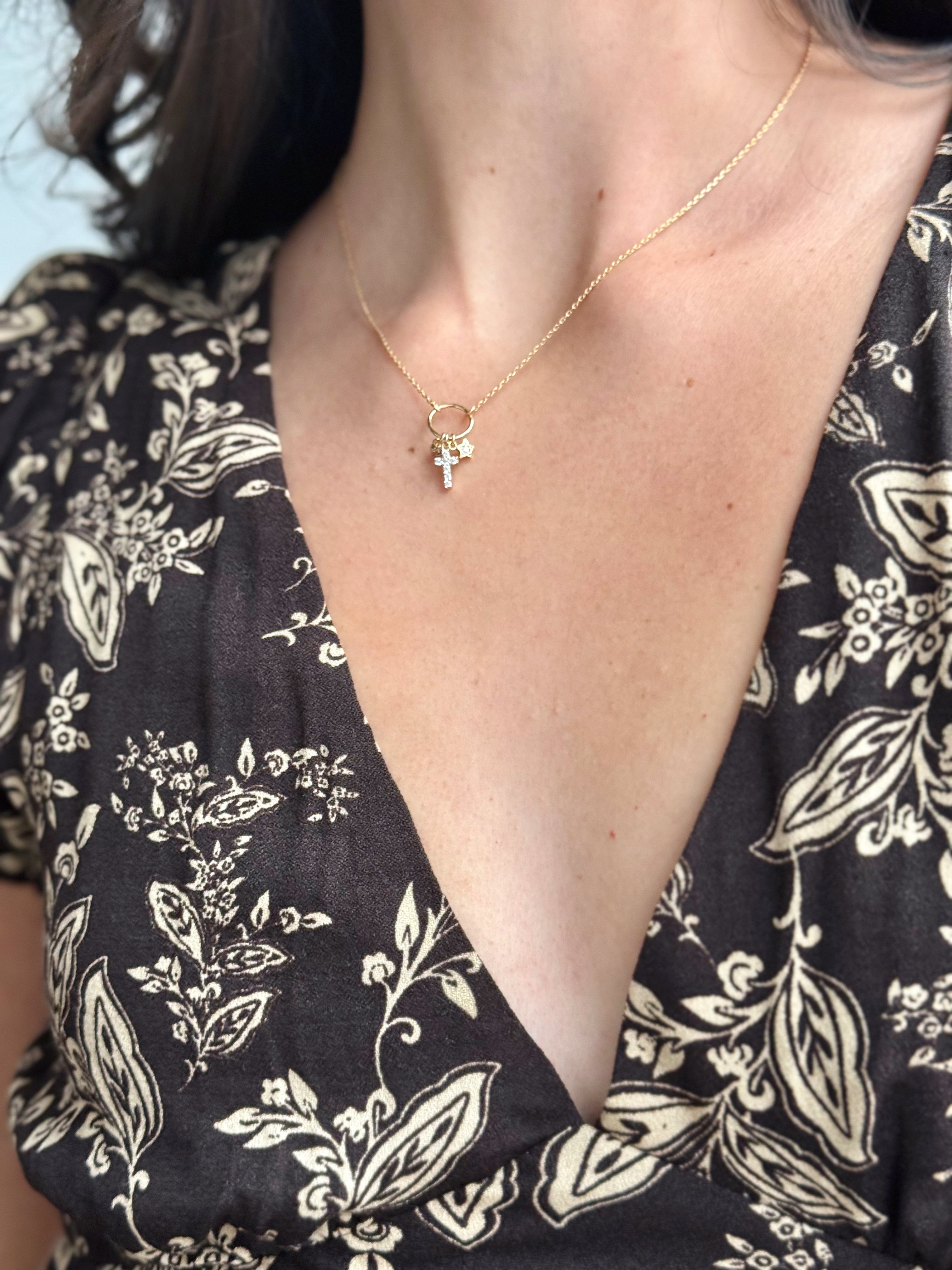 Starlight Charm Necklace - GOLD - willows clothing NECKLACE