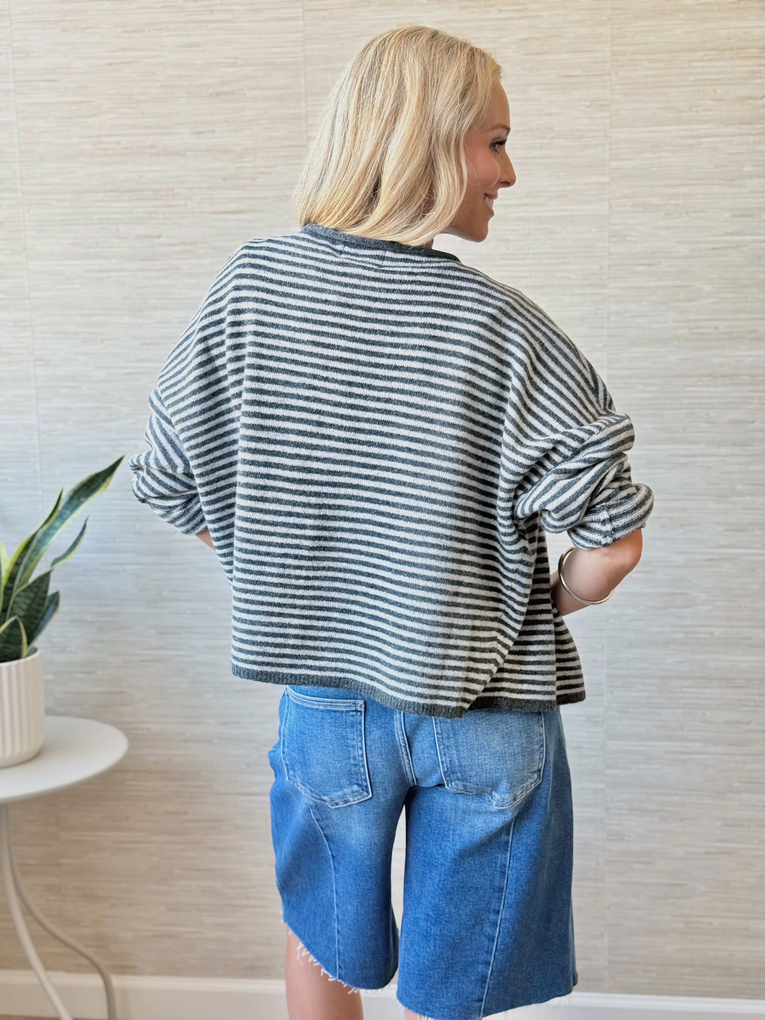 Stella Cardigan - CHARCOAL - willows clothing Cardigan