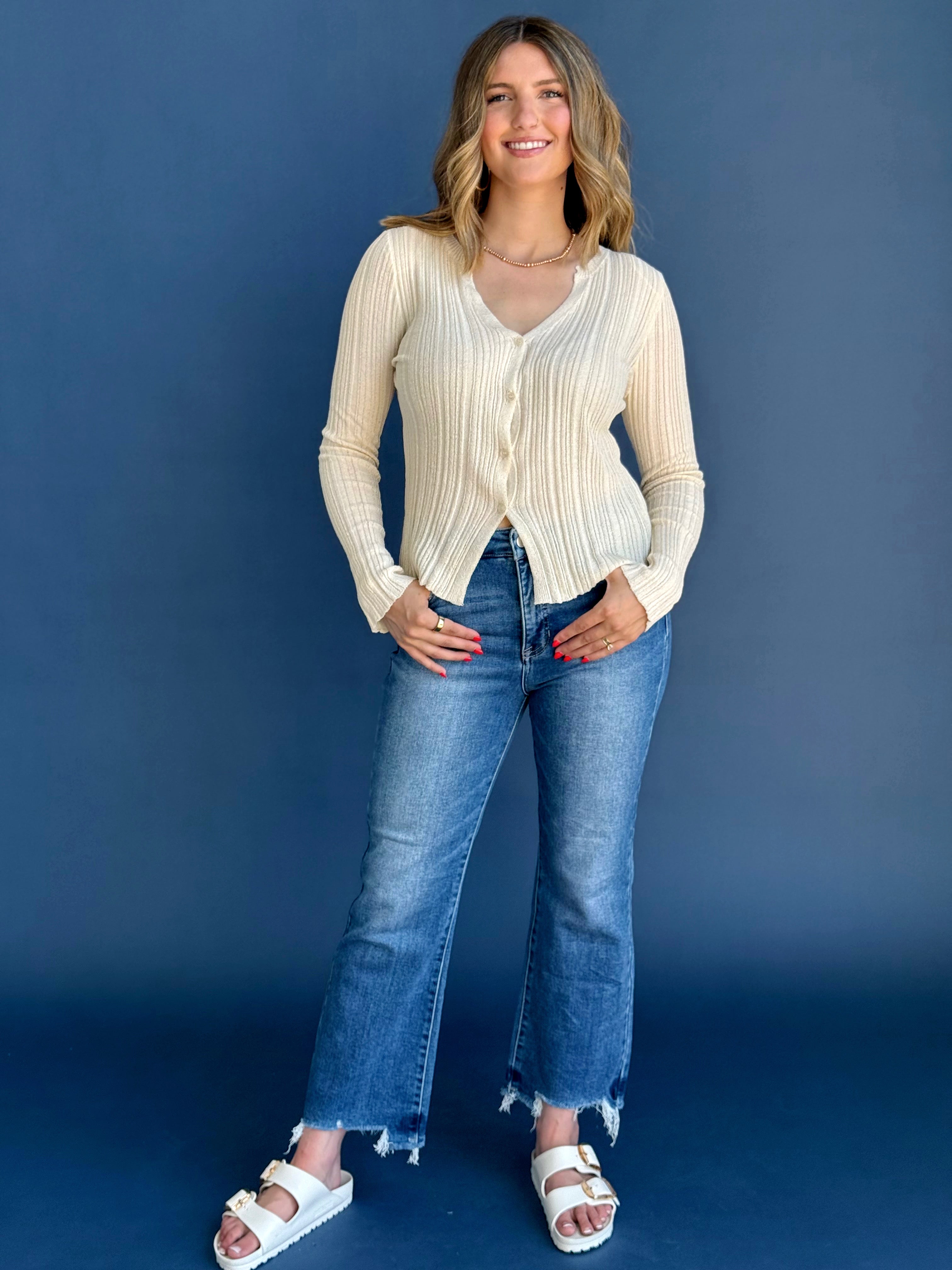 Steph Cardigan - CREAM - willows clothing Cardigan