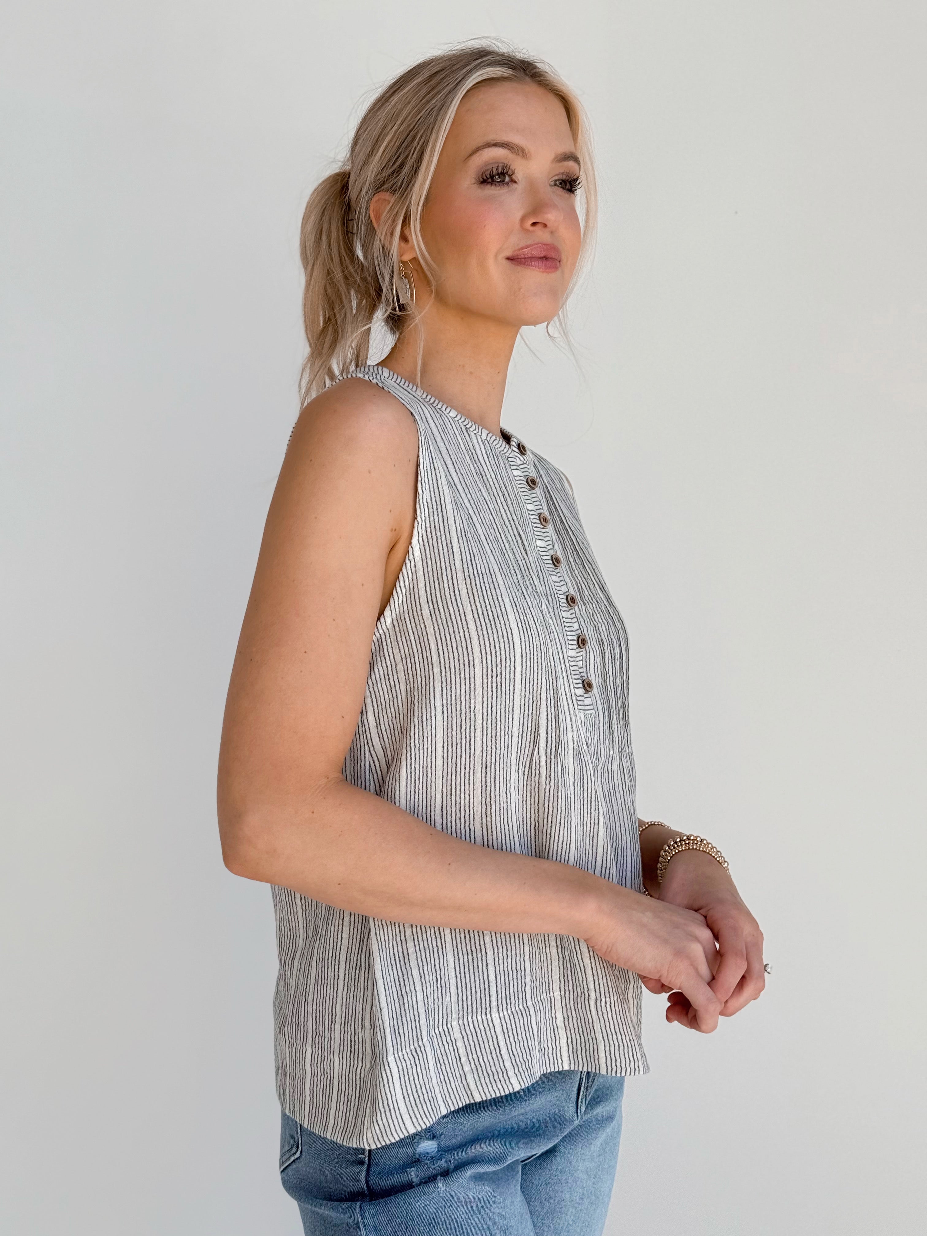 Still Water Tank - CHARCOAL - willows clothing TANK