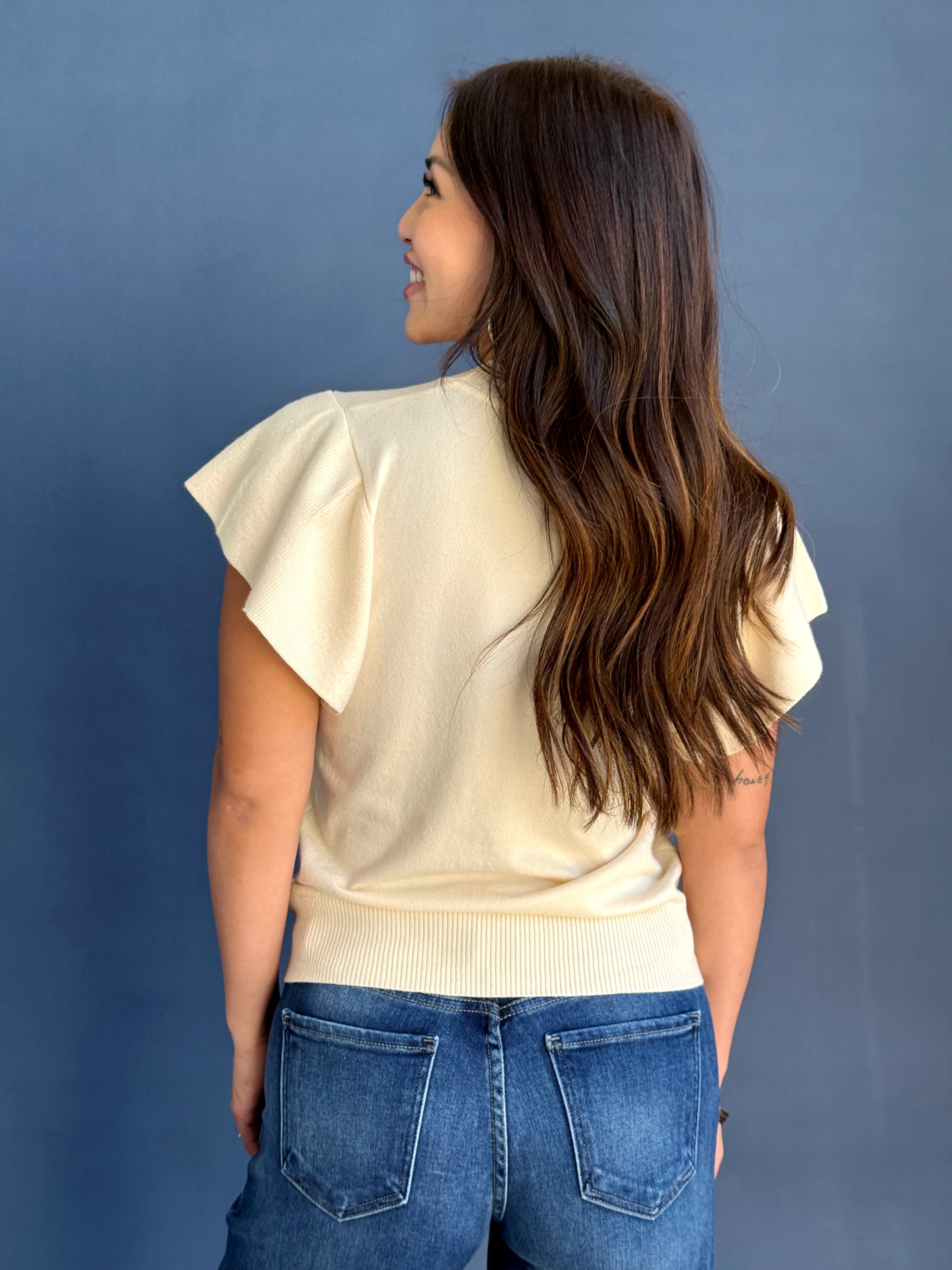 Study Date Sweater - CREAM - willows clothing SWEATER