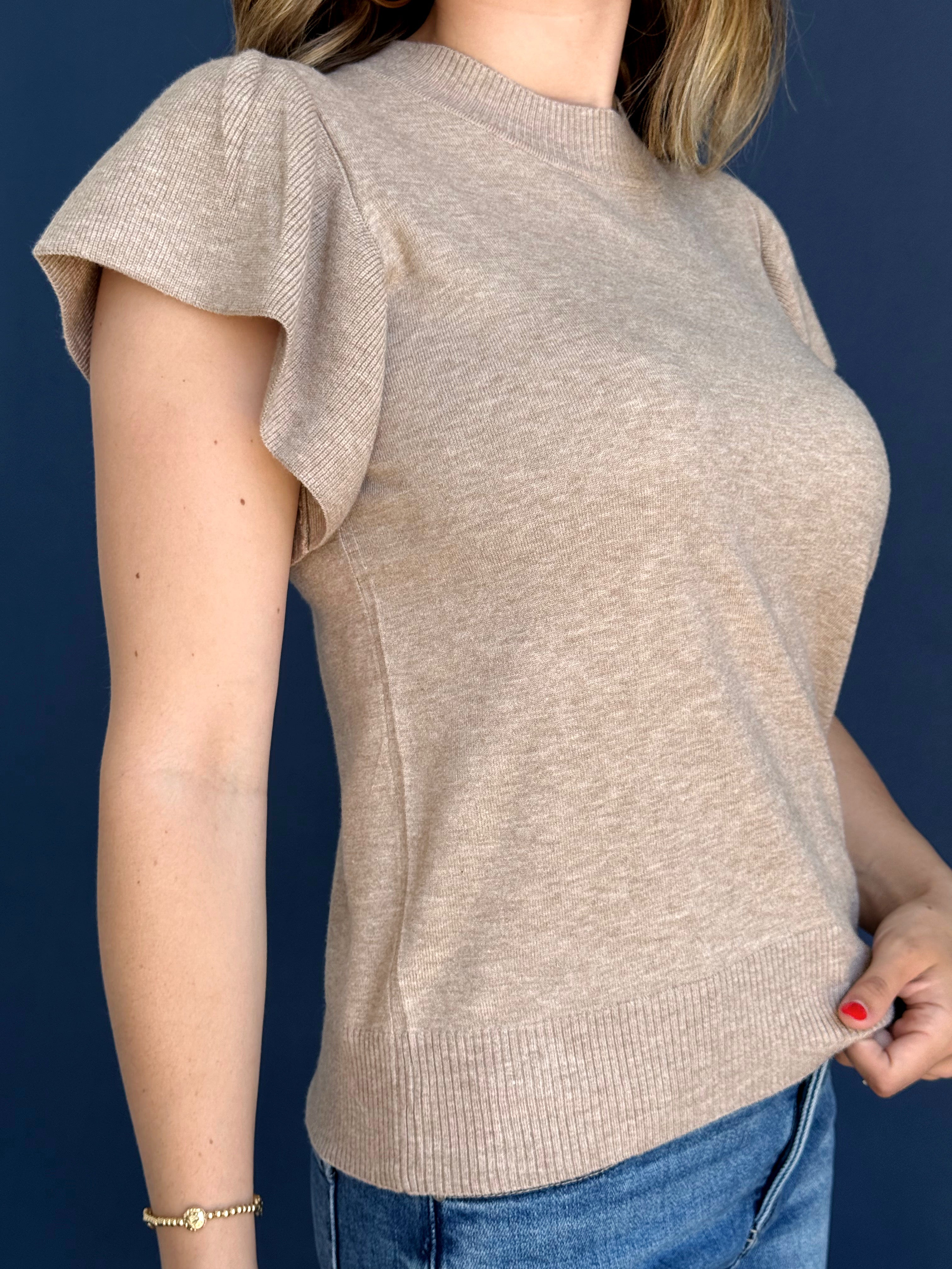 Study Date Sweater - TAUPE - willows clothing SWEATER