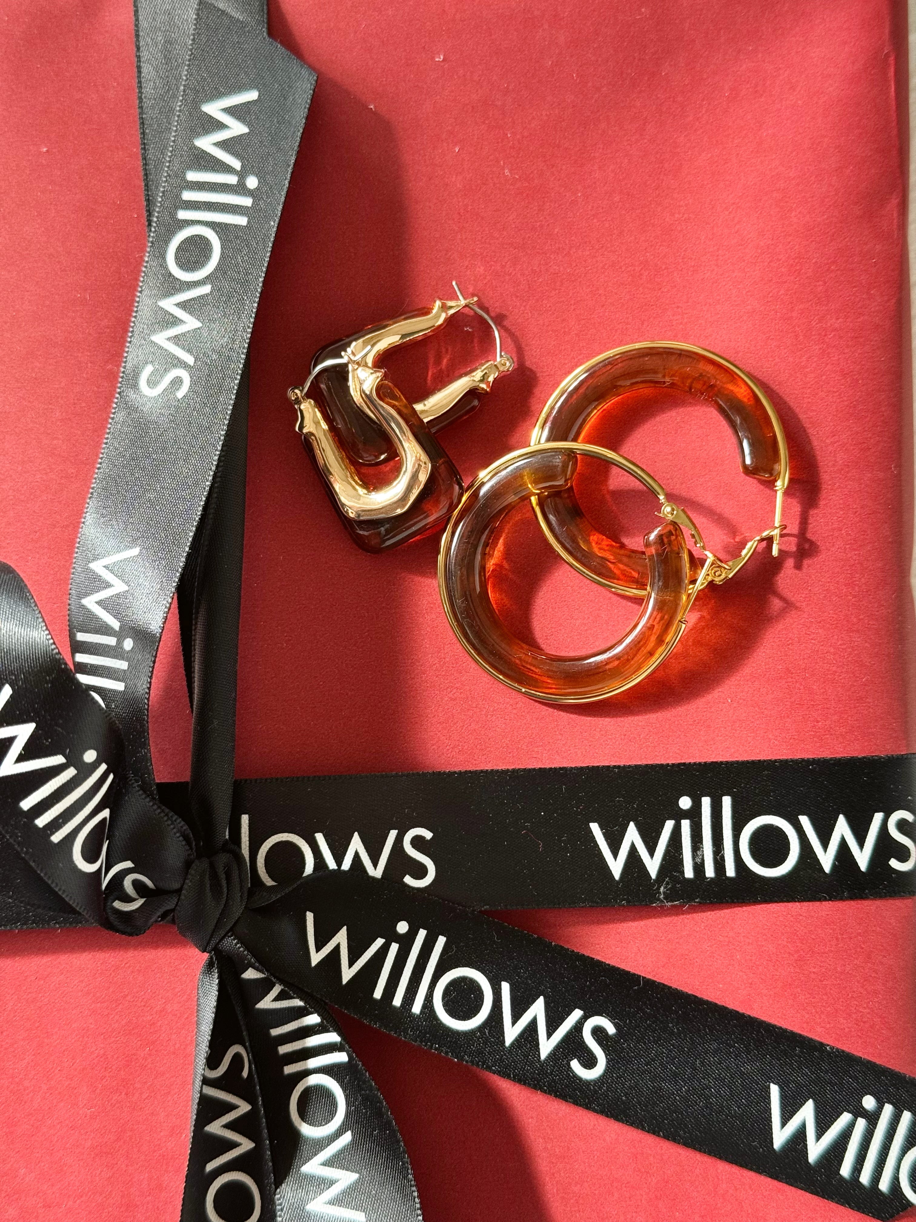 Sundown Hoop Earrings - BROWN - willows clothing EARRINGS